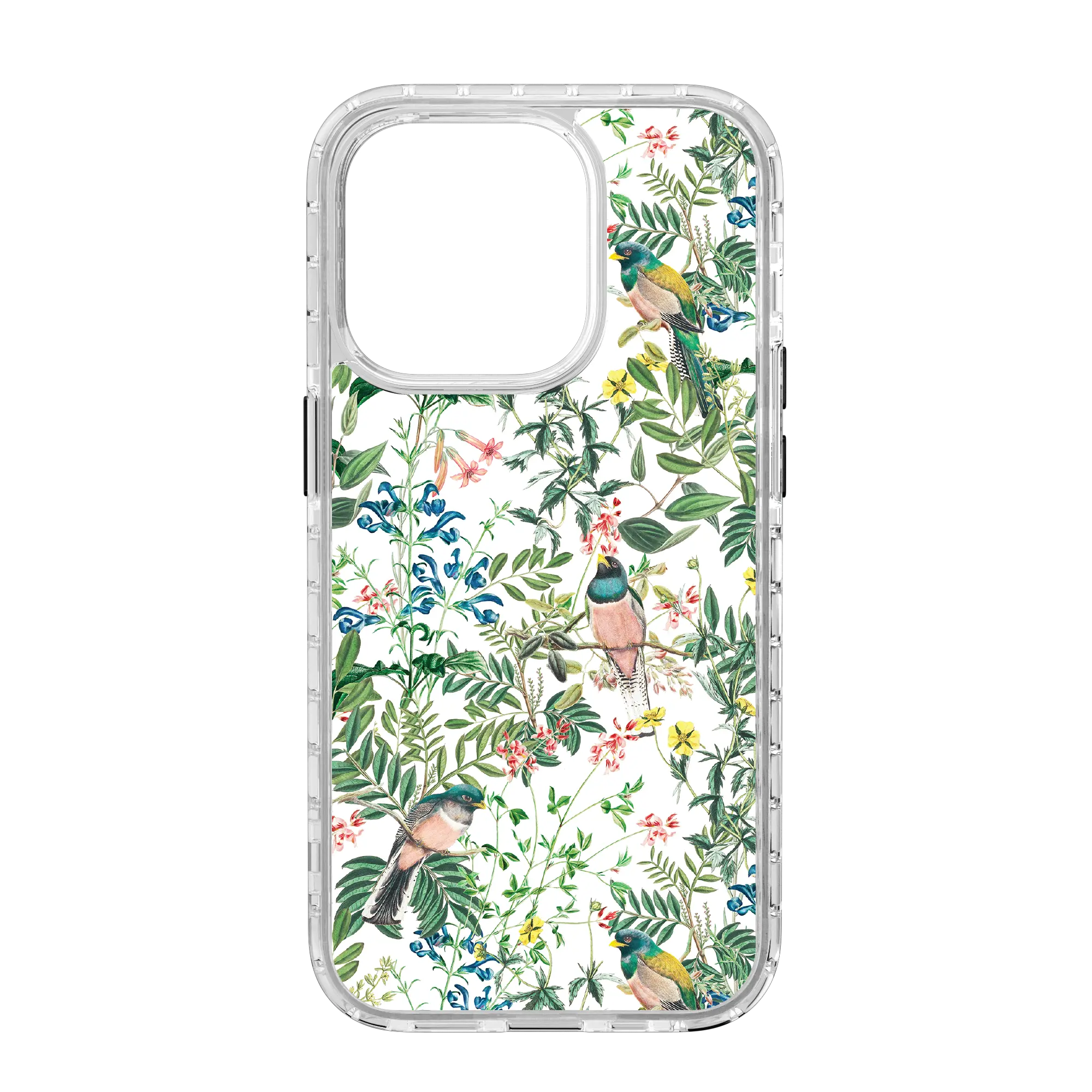 Apple-iPhone-14-Pro-Crystal-Clear Oasis Blossom | Protective MagSafe Floral Bird Case | Birds and Bees Series for Apple iPhone 14 Series cellhelmet cellhelmet