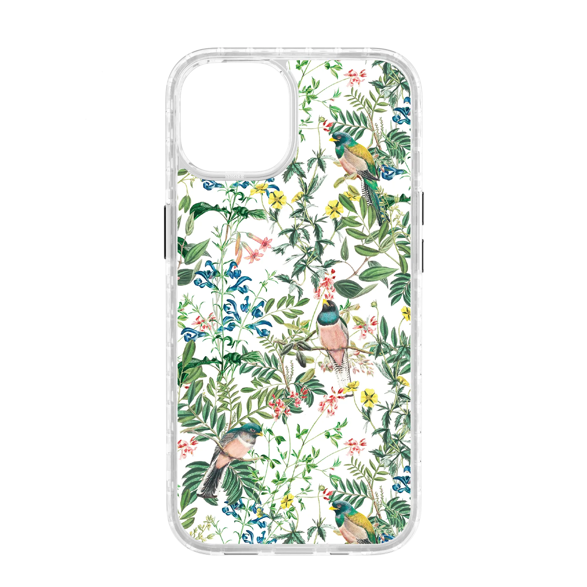 Apple-iPhone-14-Crystal-Clear Oasis Blossom | Protective MagSafe Floral Bird Case | Birds and Bees Series for Apple iPhone 14 Series cellhelmet cellhelmet