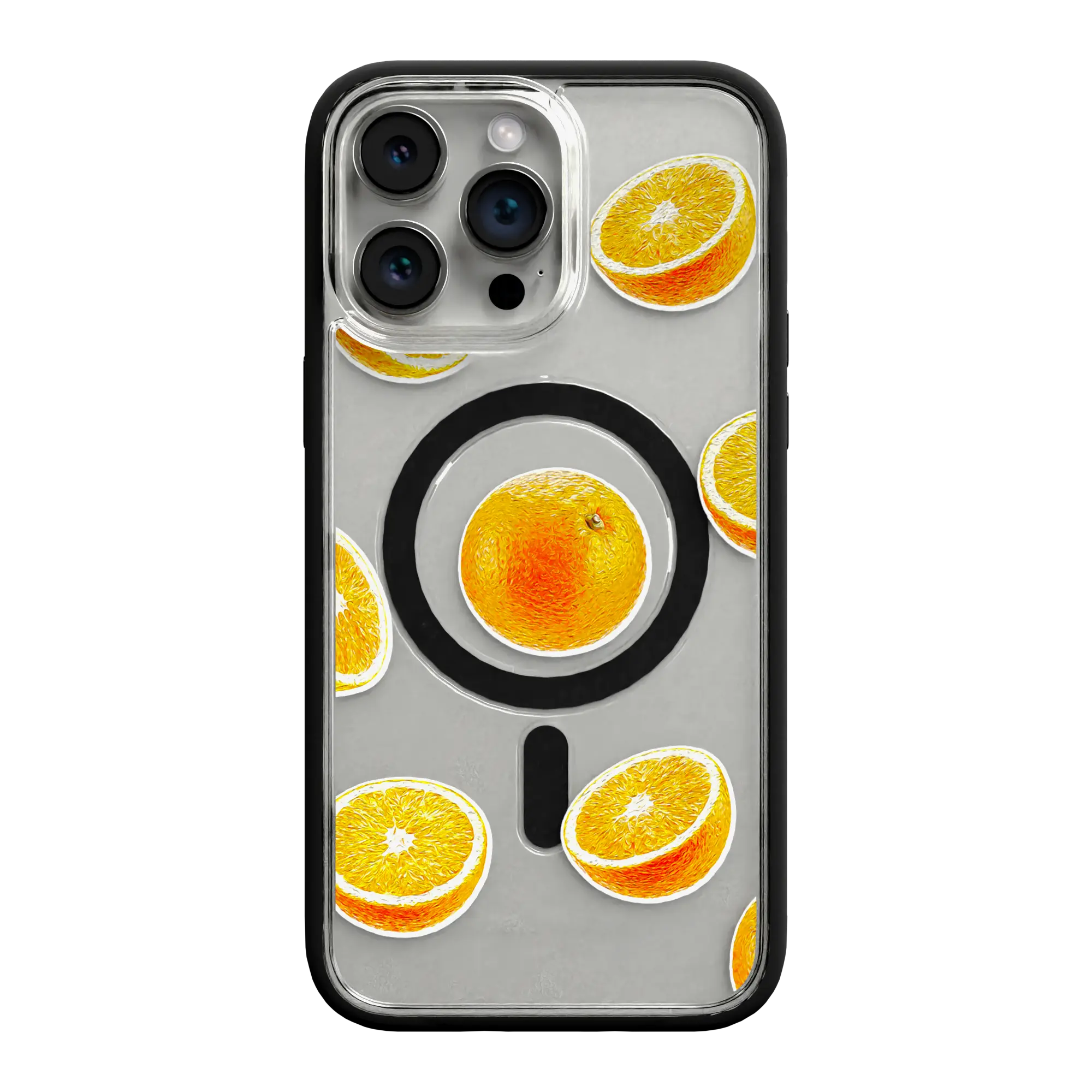 Apple-iPhone-12-Pro-Max-Crystal-Clear Orange Zest | Protective MagSafe Case | Fruits Collection for Apple iPhone 12 Series cellhelmet cellhelmet