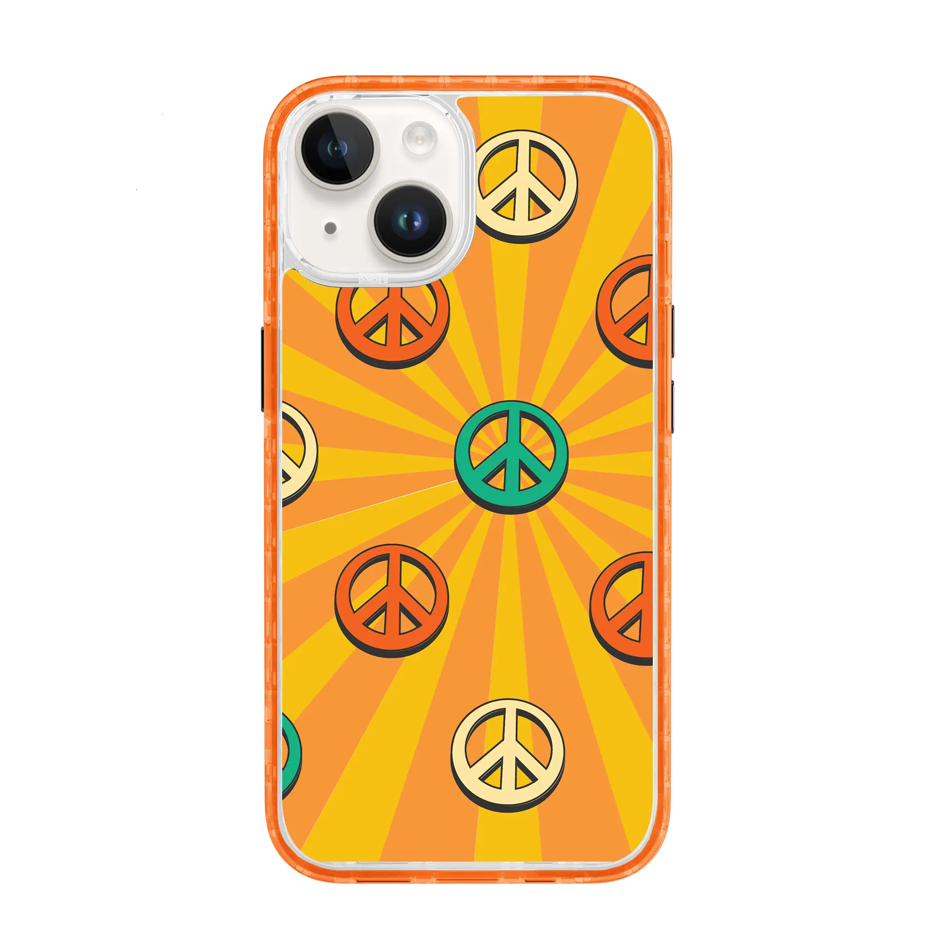 AppleiPhone14BlazeOrange Peace Out | That 70's Case Series | Custom MagSafe Case Design for Apple iPhone 14 Series cellhelmet cellhelmet