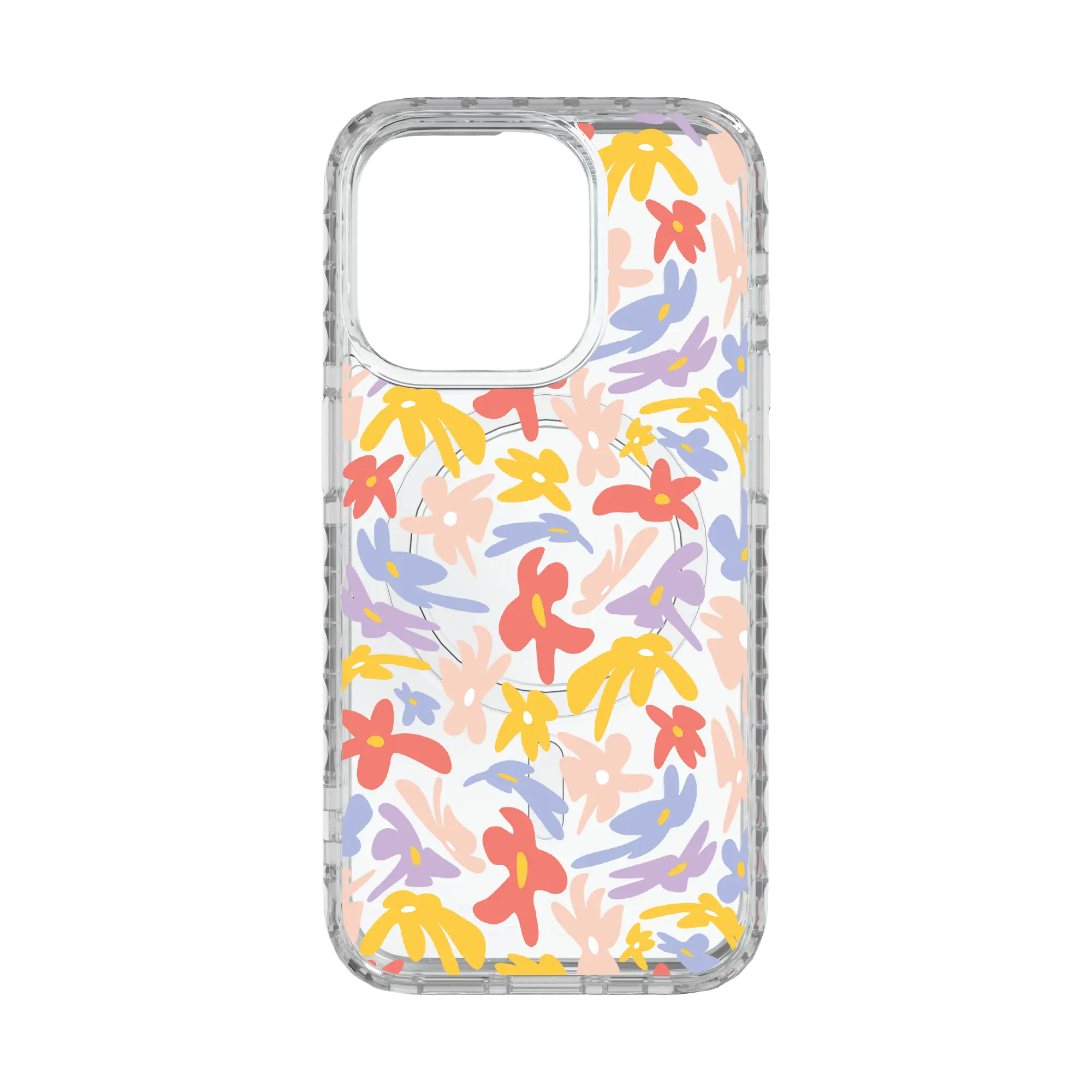 Apple-iPhone-15-Pro-Crystal-Clear Petal Dreams | Protective MagSafe Case | Flower Series for Apple iPhone 15 Series cellhelmet cellhelmet