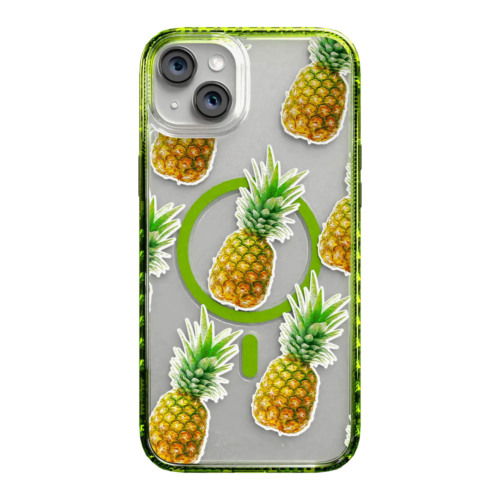 Apple-iPhone-14-Plus-Electric-Lime Pineapple Splash | Protective MagSafe Case | Fruits Collection for Apple iPhone 14 Series cellhelmet cellhelmet