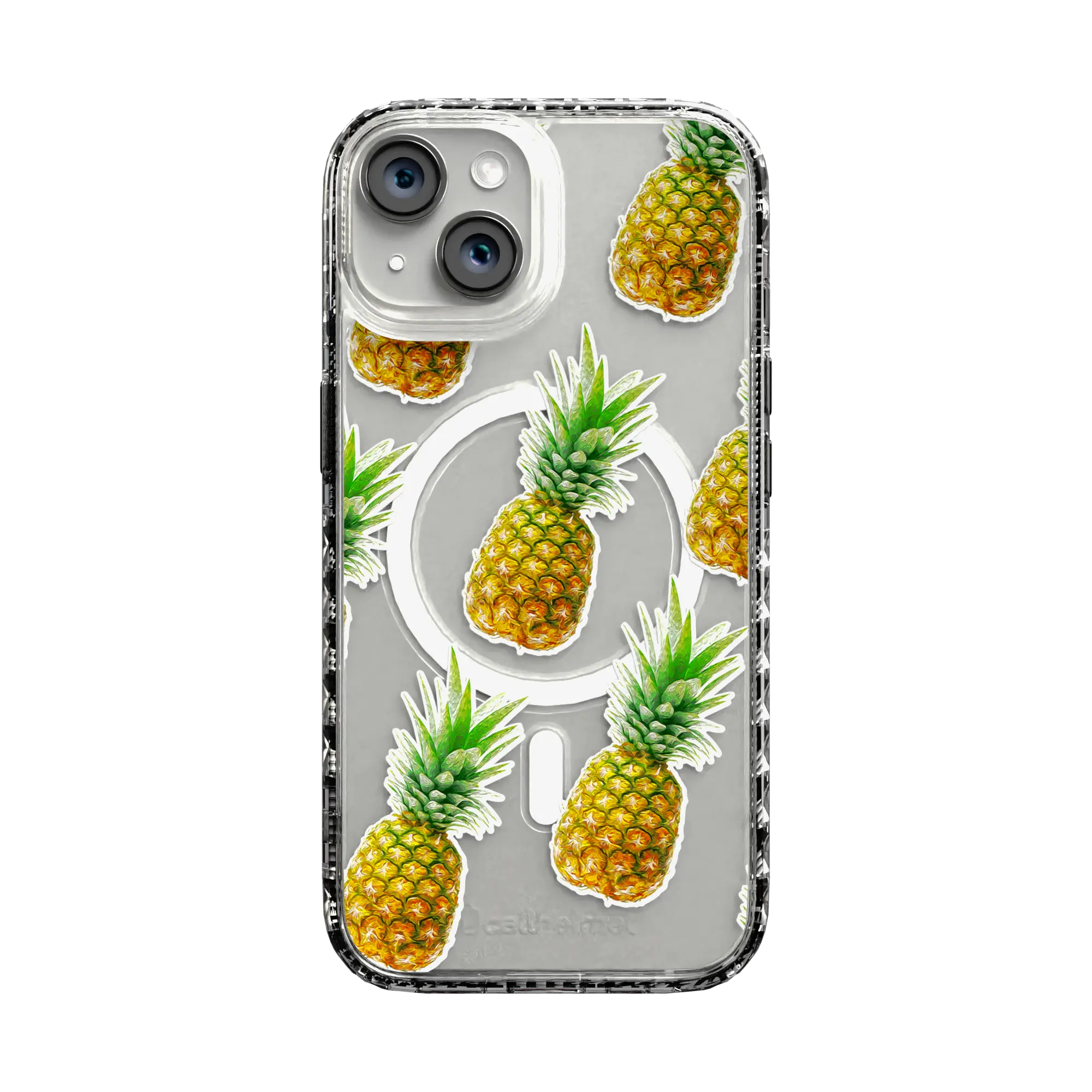 Apple-iPhone-15-Crystal-Clear Pineapple Splash | Protective MagSafe Case | Fruits Collection for Apple iPhone 15 Series cellhelmet cellhelmet