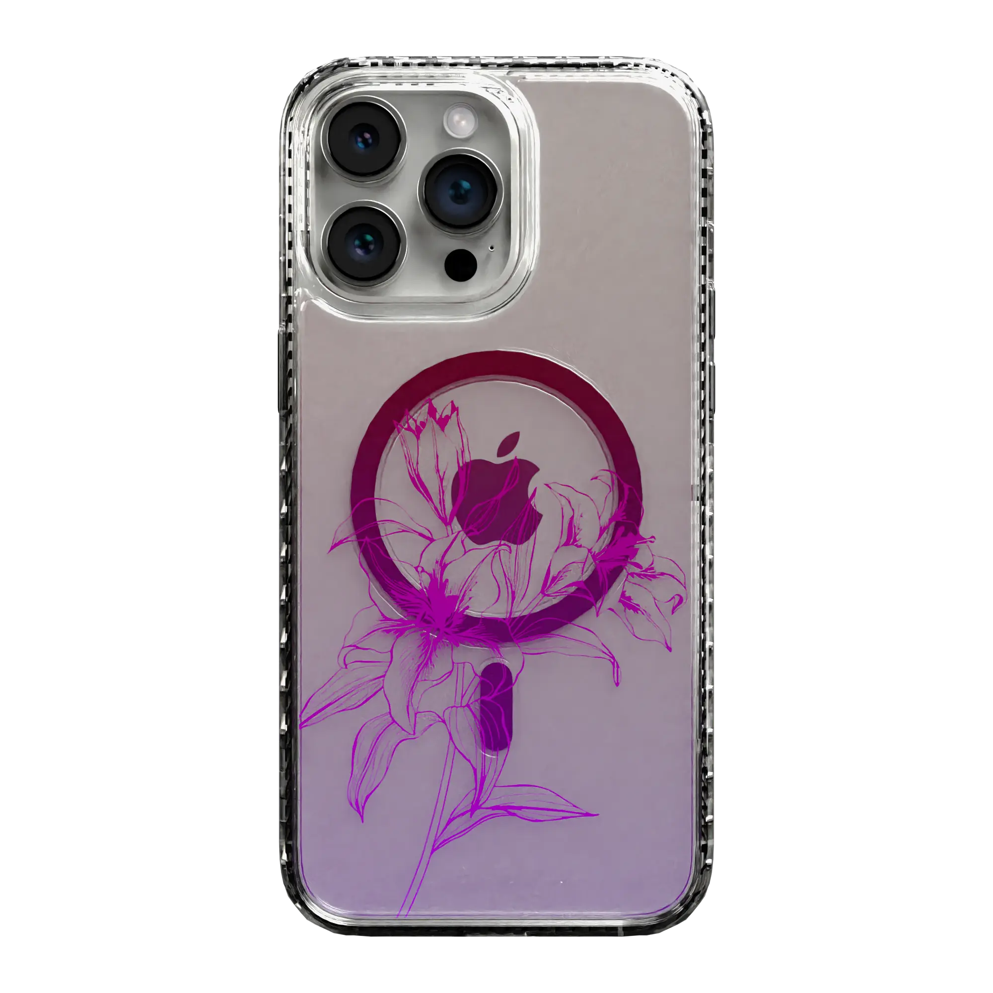 Apple-iPhone-14-Pro-Max-Crystal-Clear Pink Prism | Protective MagSafe Case | Ombre Bouquet Collection for Apple iPhone 14 Series cellhelmet cellhelmet