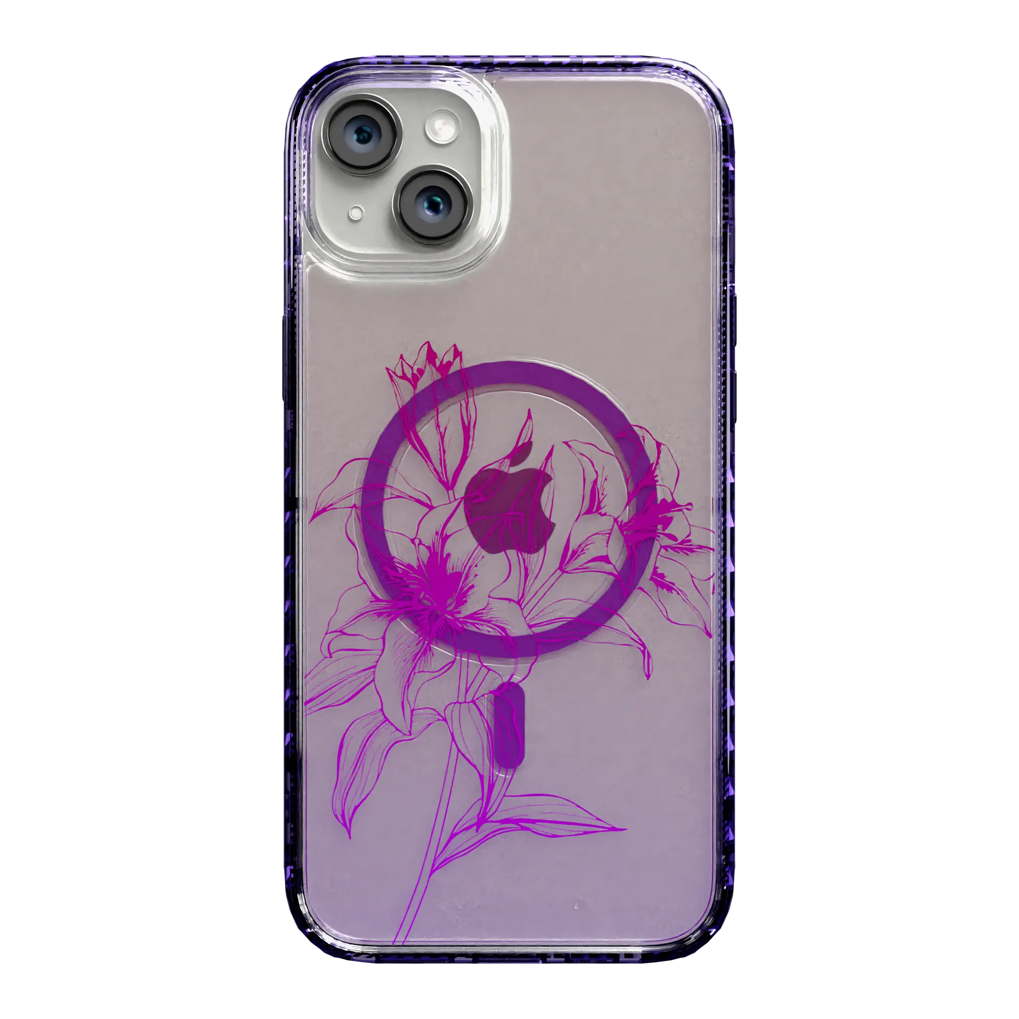 Apple-iPhone-15-Plus-Midnight-Lilac Pink Prism | Protective MagSafe Case | Ombre Bouquet Collection for Apple iPhone 15 Series cellhelmet cellhelmet