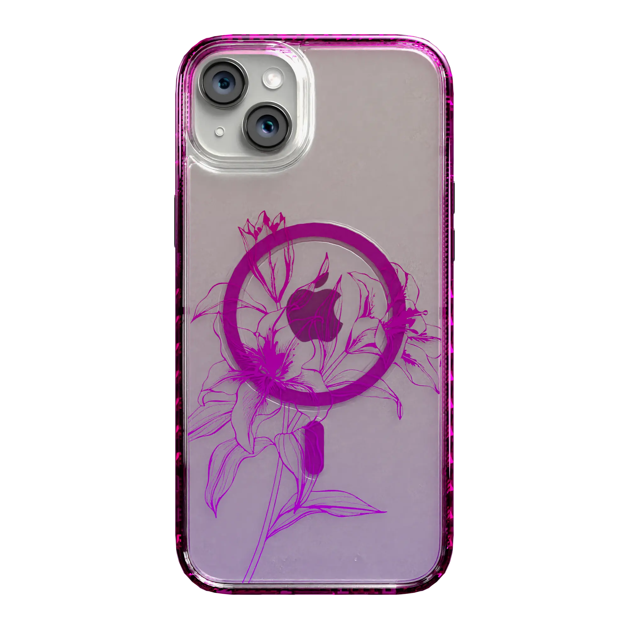 Apple-iPhone-15-Plus-Vivid-Magenta Pink Prism | Protective MagSafe Case | Ombre Bouquet Collection for Apple iPhone 15 Series cellhelmet cellhelmet