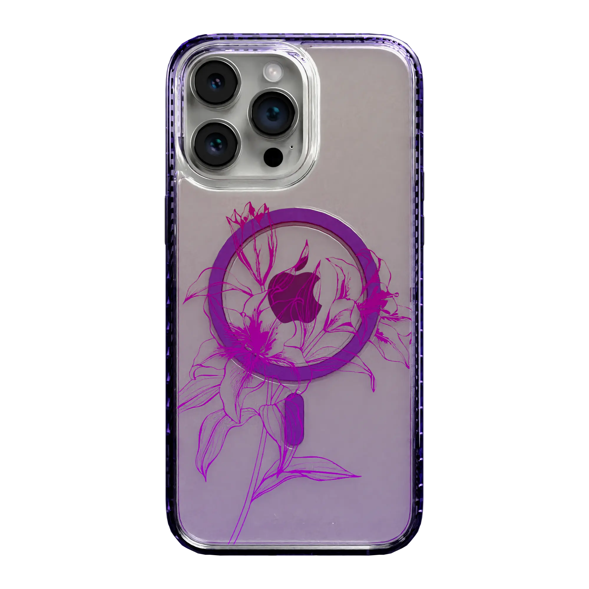 Apple-iPhone-15-Pro-Max-Midnight-Lilac Pink Prism | Protective MagSafe Case | Ombre Bouquet Collection for Apple iPhone 15 Series cellhelmet cellhelmet