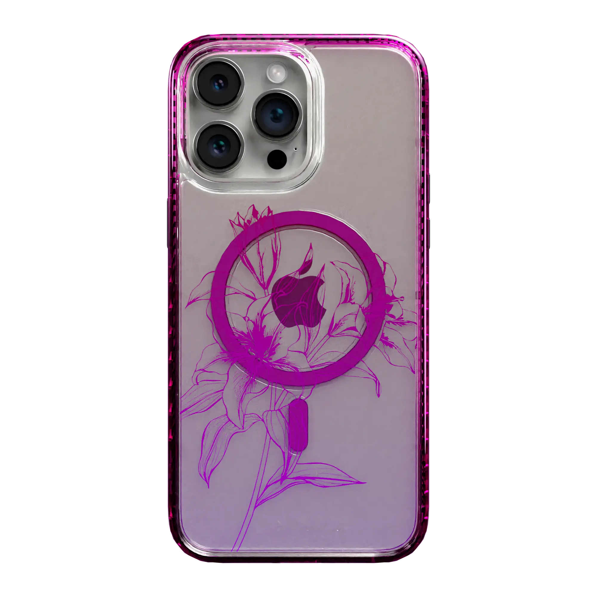 Apple-iPhone-15-Pro-Max-Vivid-Magenta Pink Prism | Protective MagSafe Case | Ombre Bouquet Collection for Apple iPhone 15 Series cellhelmet cellhelmet