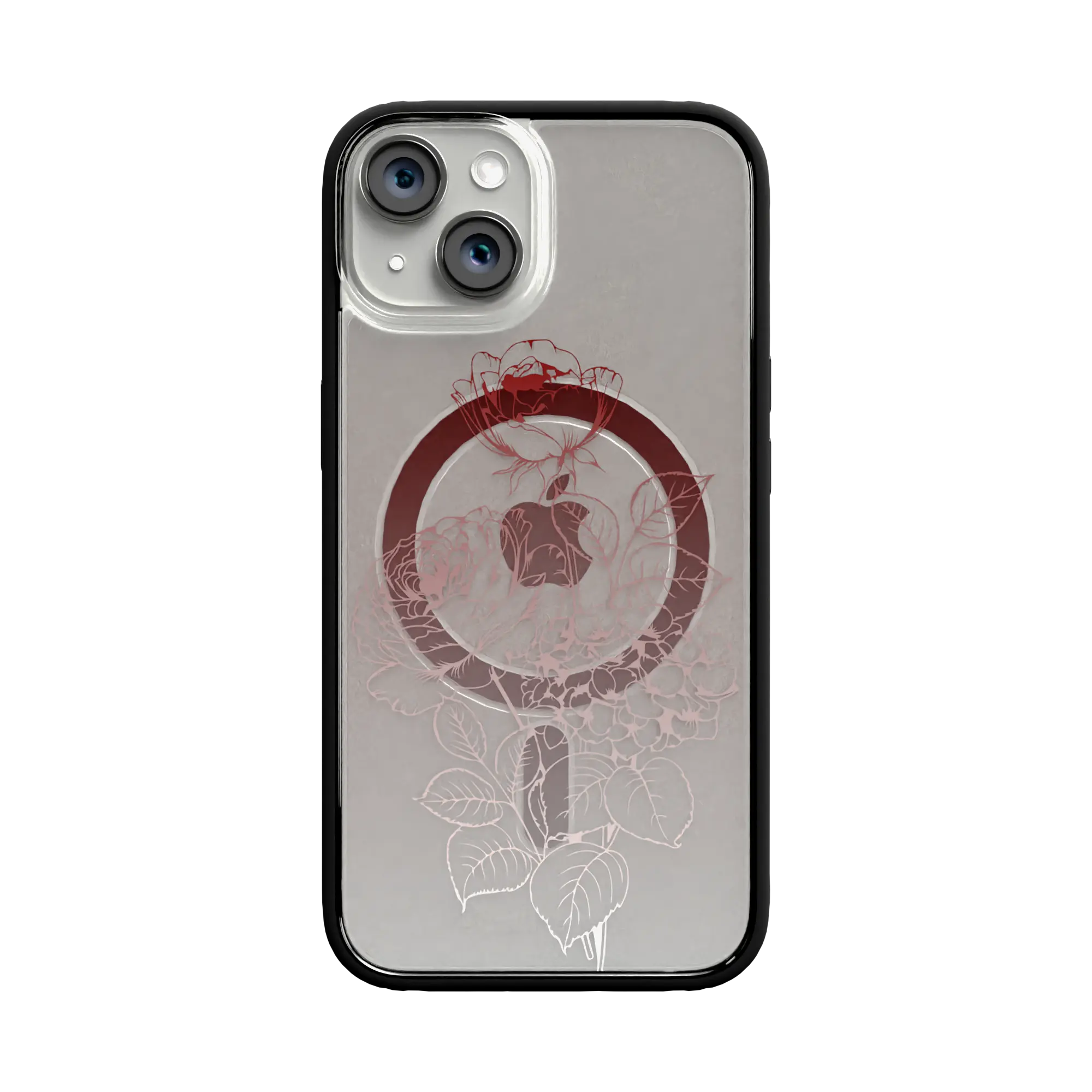 Rosewood Radiance | Red Floral Ombre MagSafe Case | Apple iPhone 12 Series Apple iPhone 12 / 12 Pro / Crystal Clear Rosewood Radiance | Red Floral Ombre MagSafe Case | Apple iPhone 12 Series Apple iPhone 12 / 12 Pro / Crystal Clear