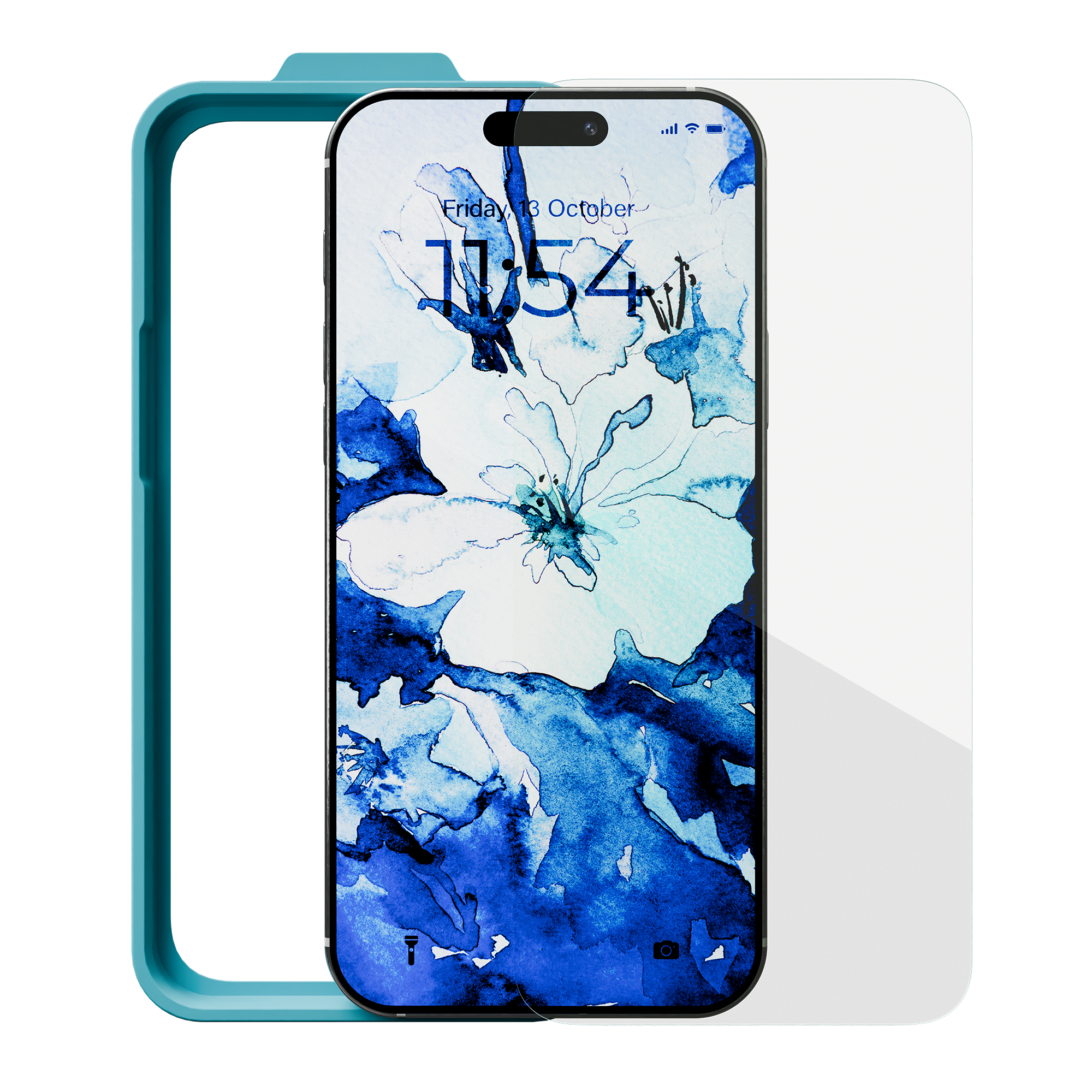 Blue Light Blocking Tempered Glass for iPhone 16 Plus w/ Alignment tray and Anti-Microbial