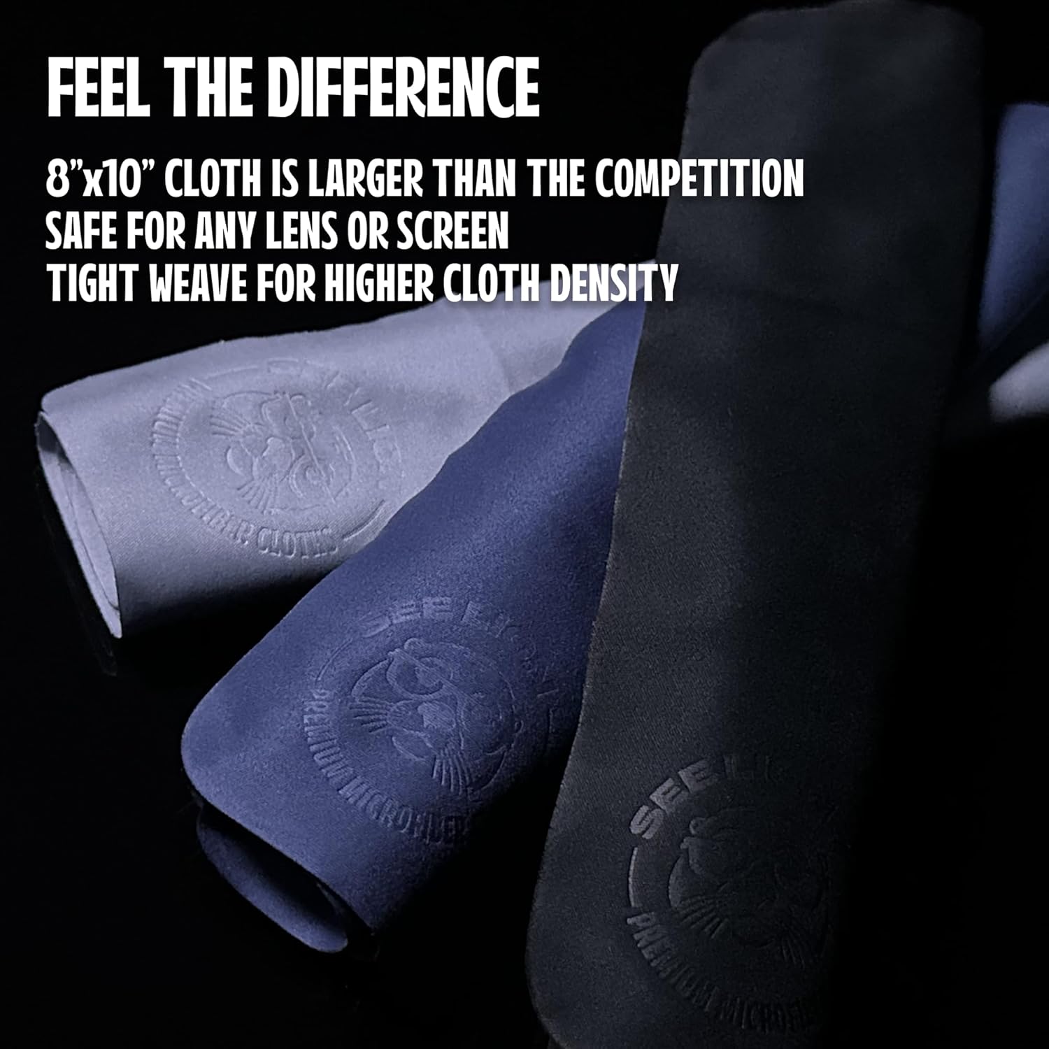 See Lion Swipes | Premium 8x10" Microfiber Lens Cleaning Cloth | Washable, Reusable & Scratch-Free