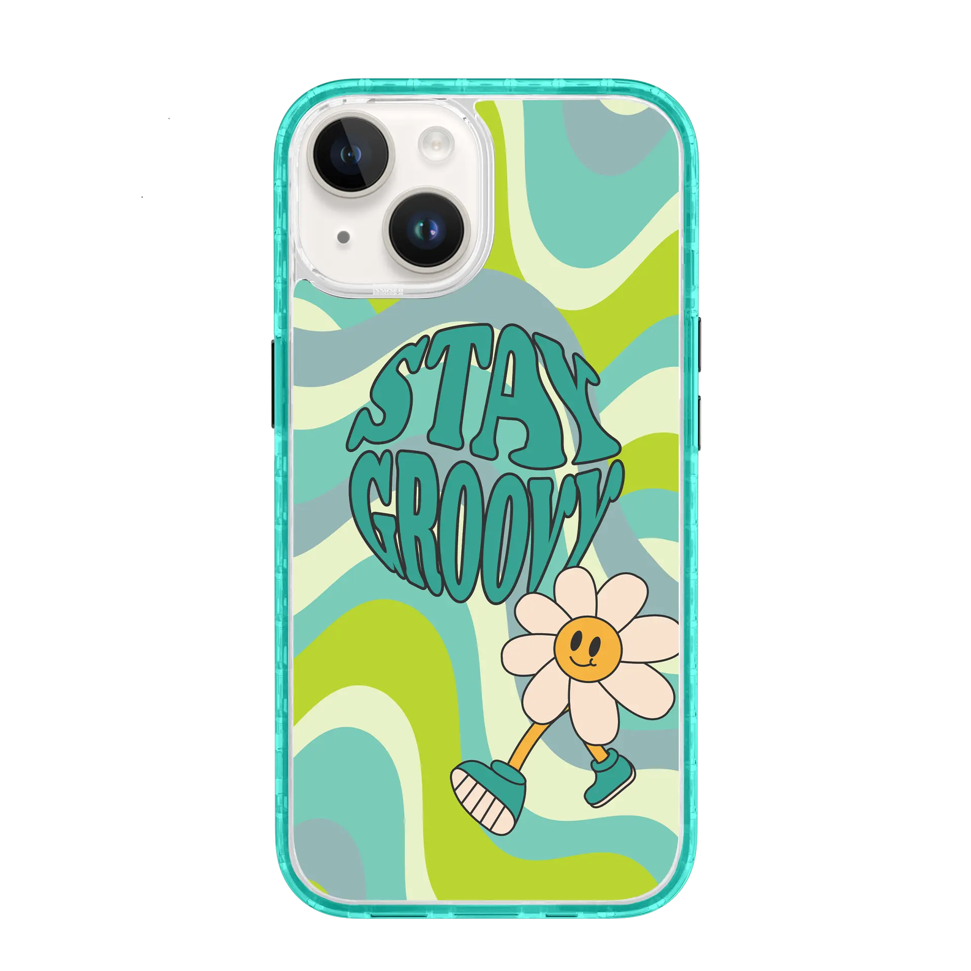 AppleiPhone14SeafoamGreen Stay Groovy | That 70's Case Series | Custom MagSafe Case Design for Apple iPhone 14 Series cellhelmet cellhelmet