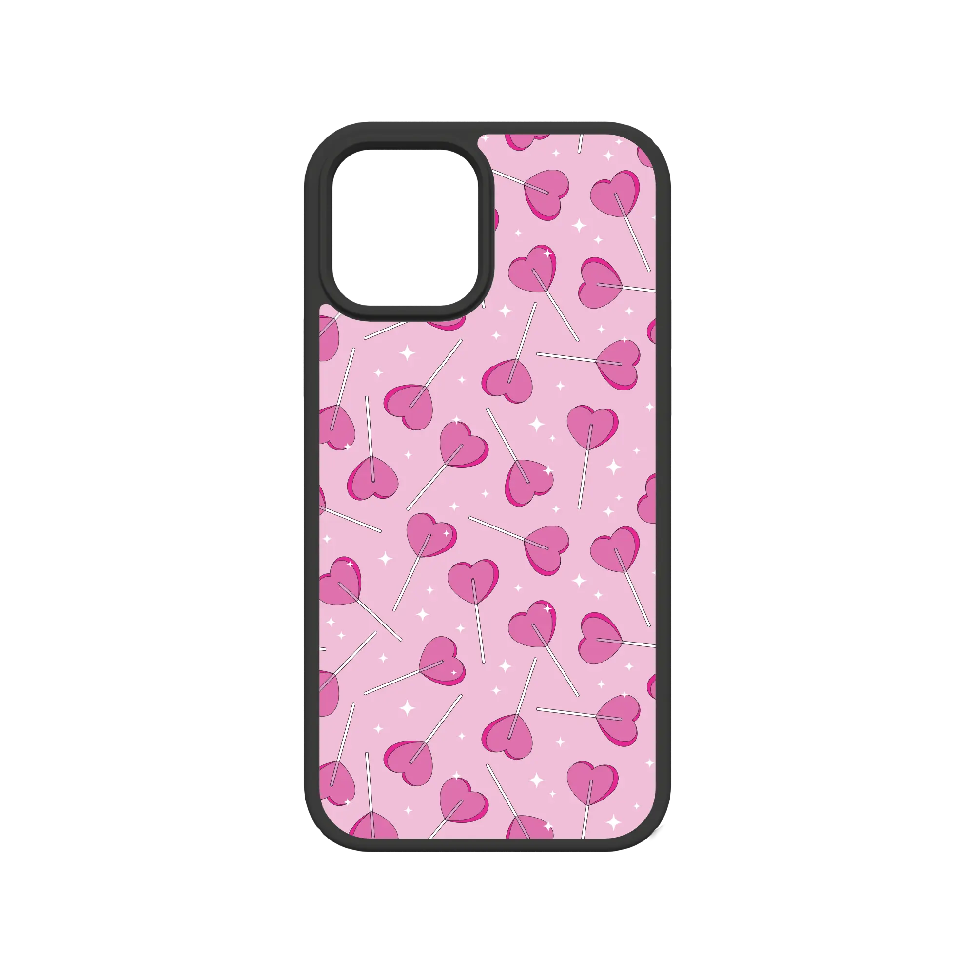 Apple-iPhone-12-12-Pro-Crystal-Clear Sucker 4 Luv | Custom MagSafe Pink Heart Lollipop Case for Apple iPhone 12 Series cellhelmet cellhelmet