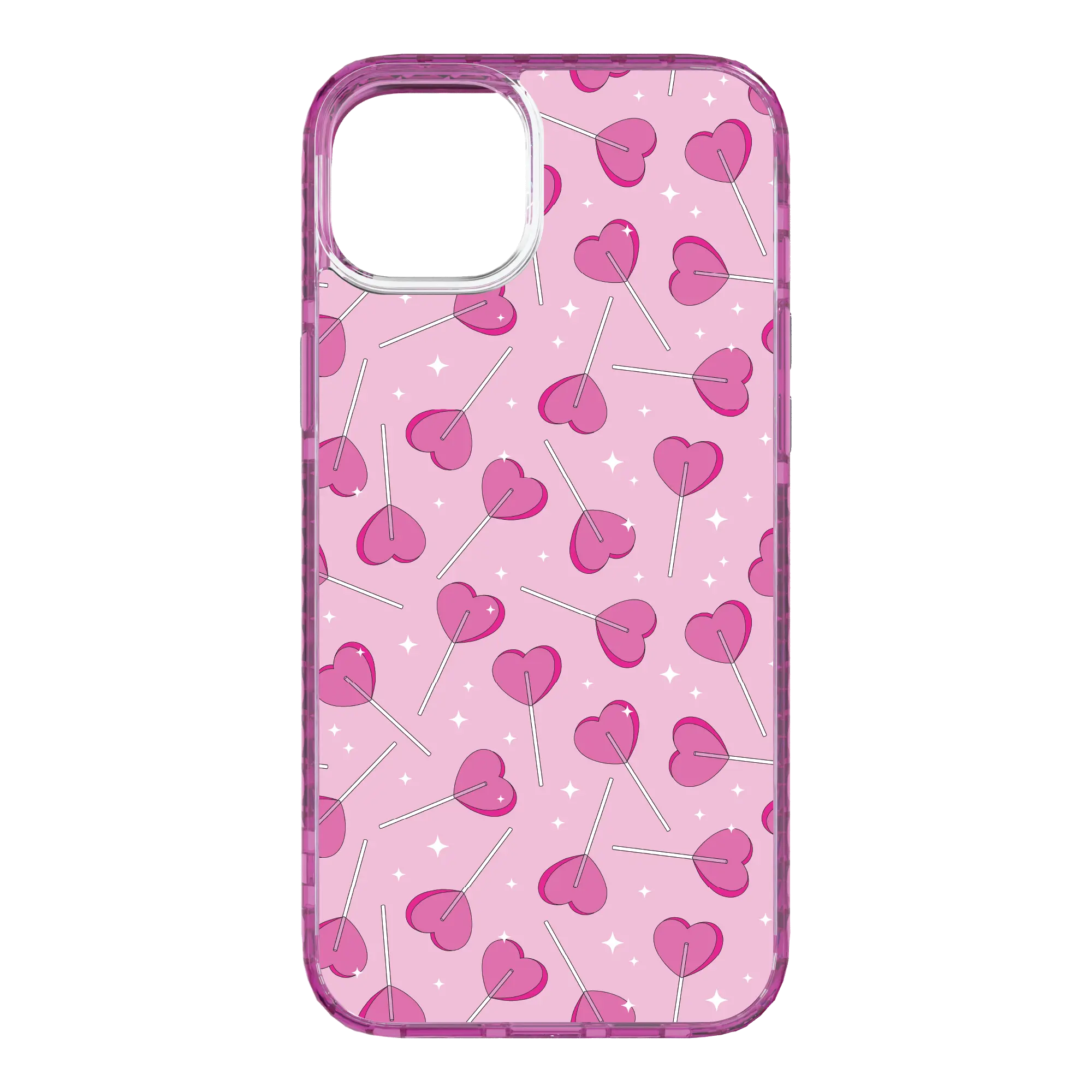 Apple-iPhone-15-Plus-Vivid-Magenta Sucker 4 Luv | Custom MagSafe Pink Heart Lollipop Case for Apple iPhone 15 Series cellhelmet cellhelmet