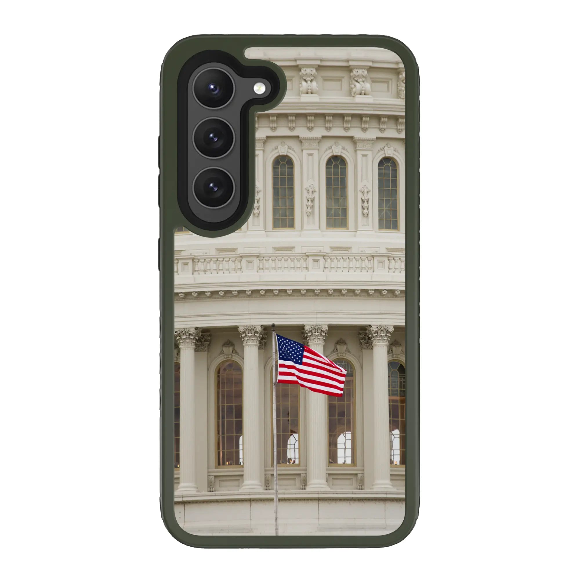 SamsungGalaxyS23OliveDrabGreen Unity Anthem | We The People Series | Custom Dual Layer Case Design for Galaxy S23 Series cellhelmet cellhelmet