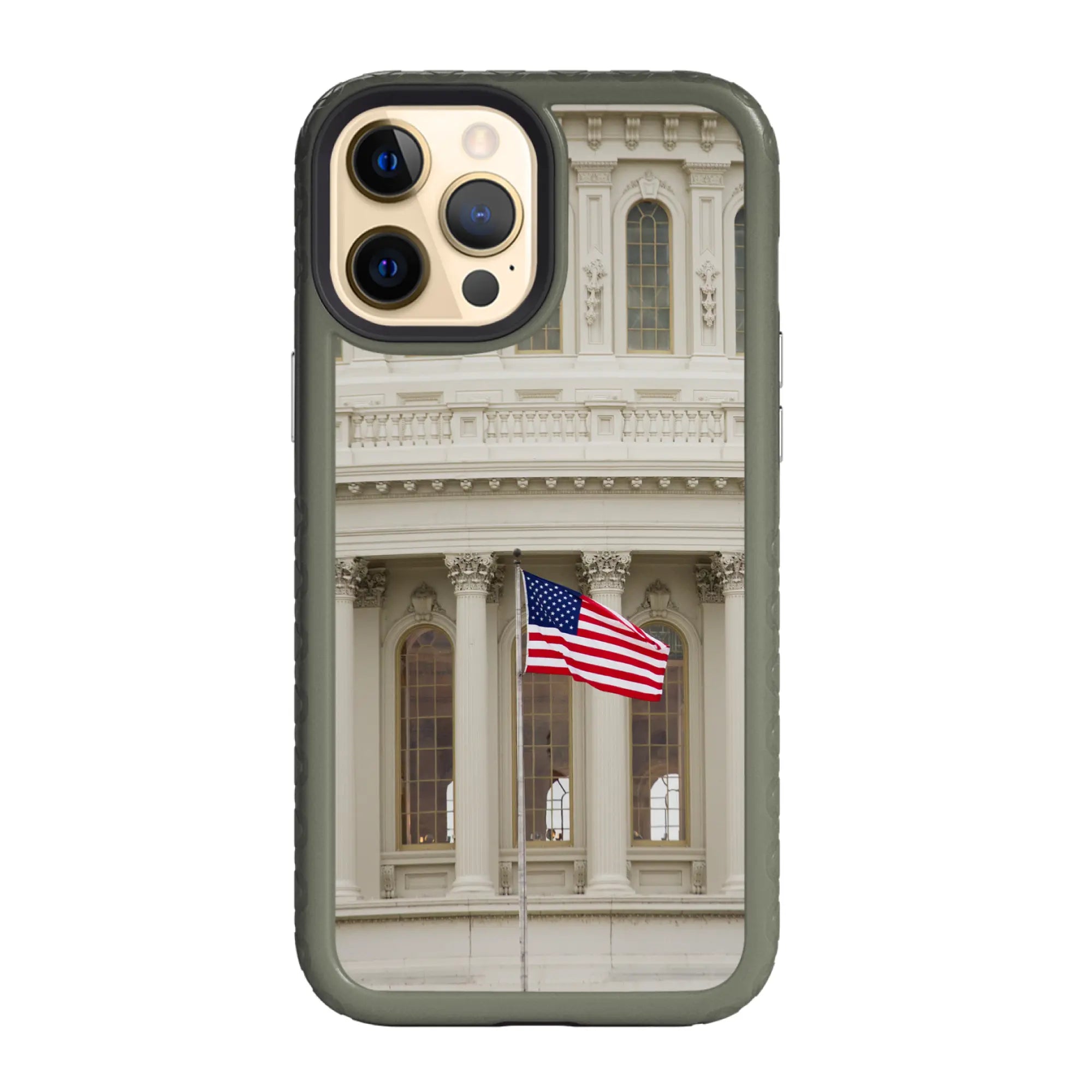 AppleiPhone12ProMaxOliveDrabGreen Unity Anthem | We The People Series | Custom Dual Layer Case Design for iPhone 12 Series cellhelmet cellhelmet