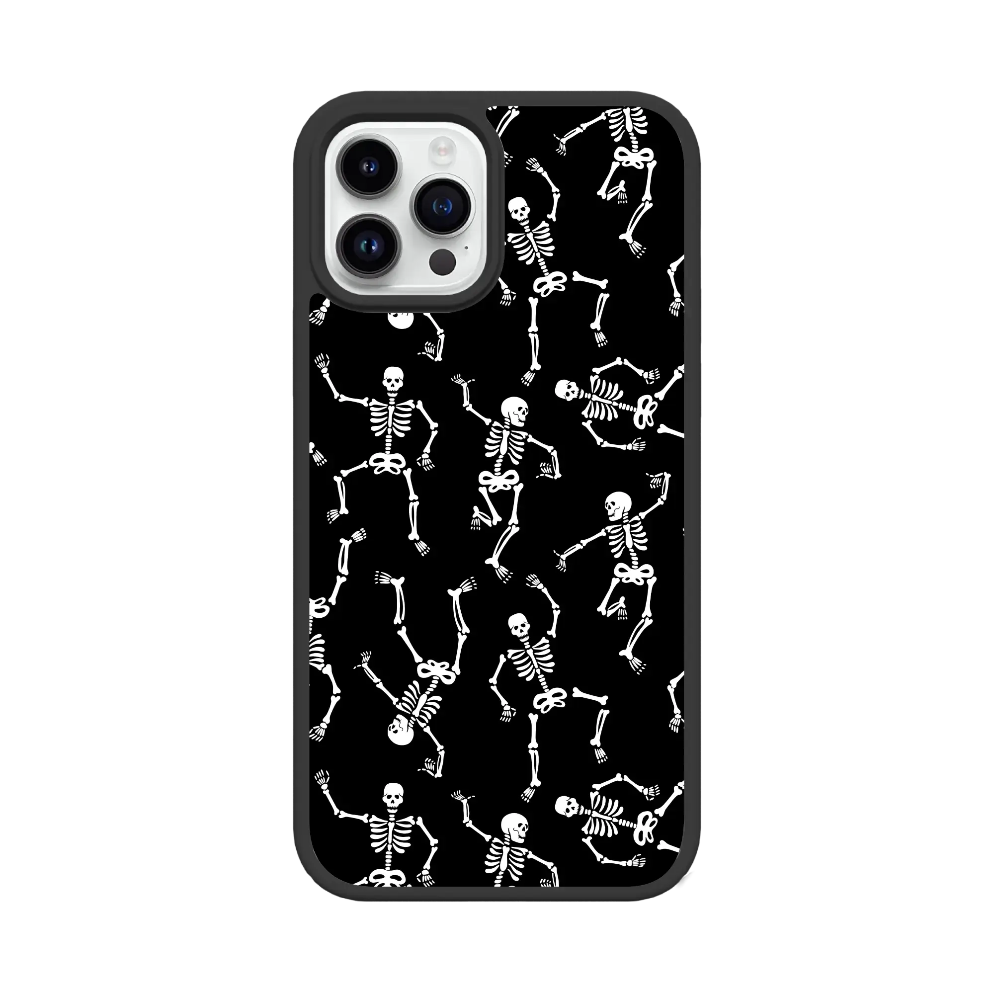 White Dancing-Skeletons | Halloween Series | Custom MagSafe Case Design for Apple iPhone 12 Series