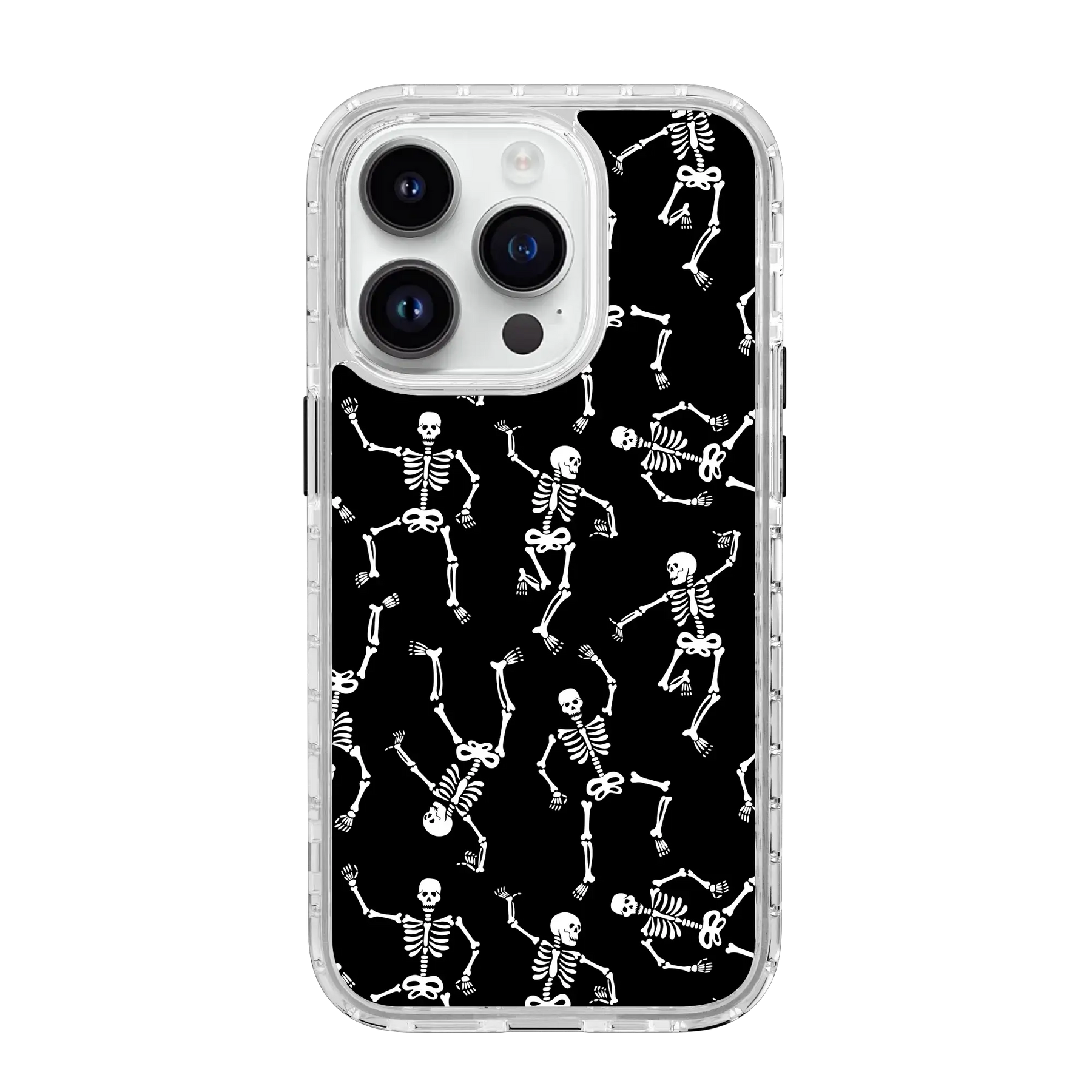 White Dancing Skeletons | Halloween Series | Custom MagSafe Case Design for Apple iPhone 14 Series