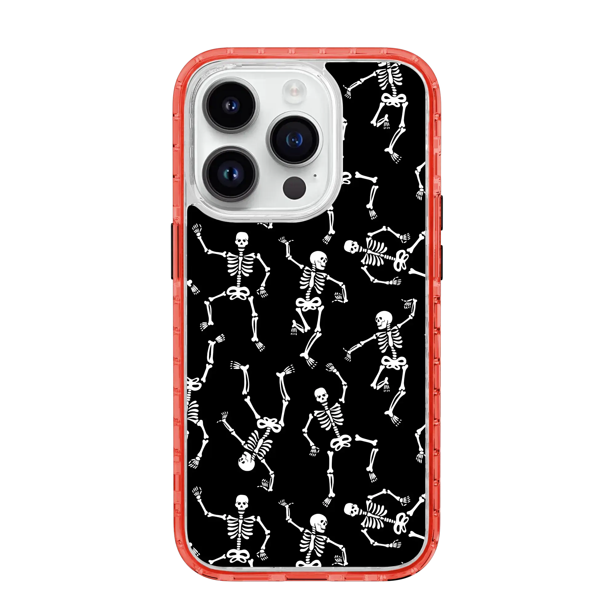 White Dancing Skeletons | Halloween Series | Custom MagSafe Case Design for Apple iPhone 14 Series