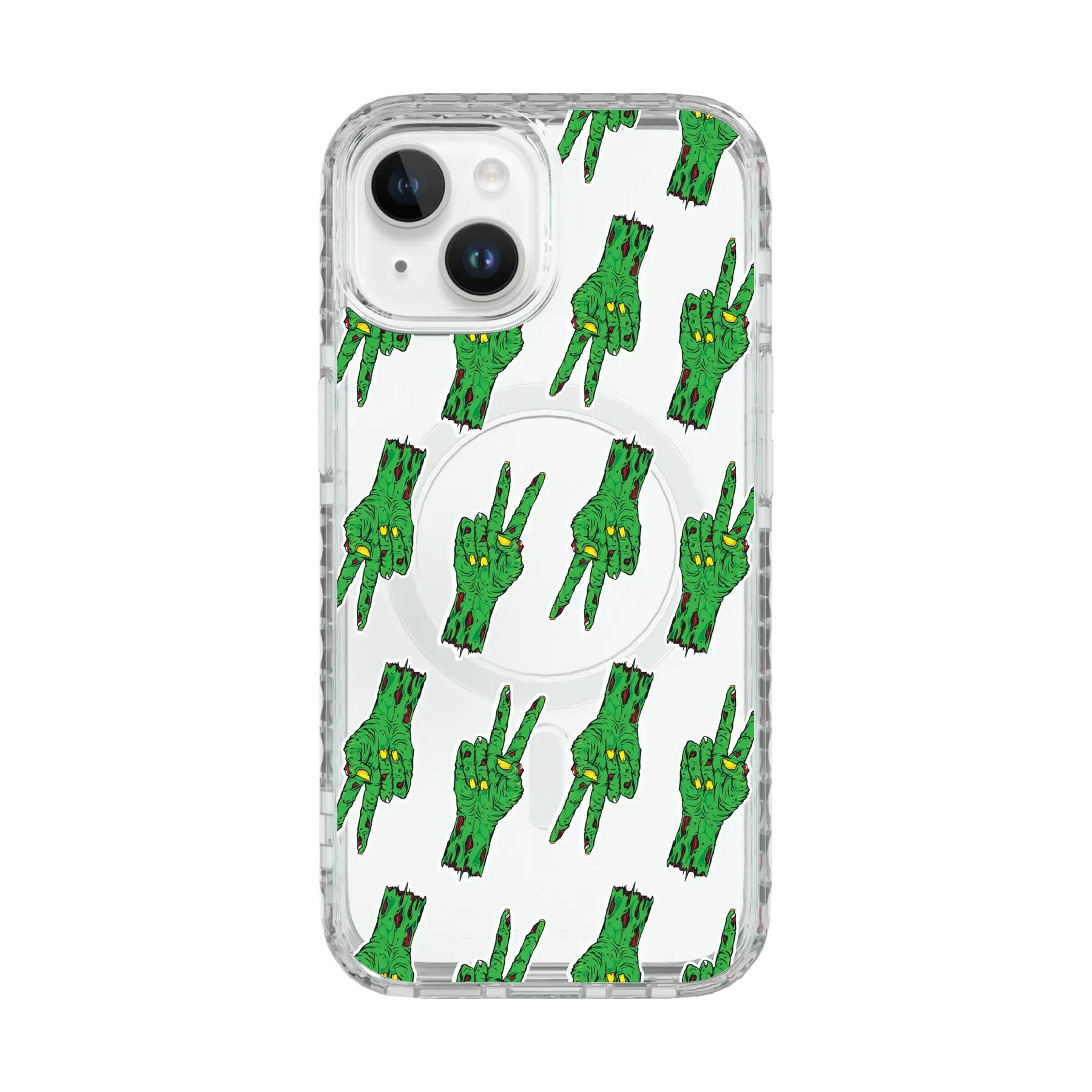 Zombie Peace Pattern | Halloween Series | Custom MagSafe Case Design for Apple iPhone 15 Series