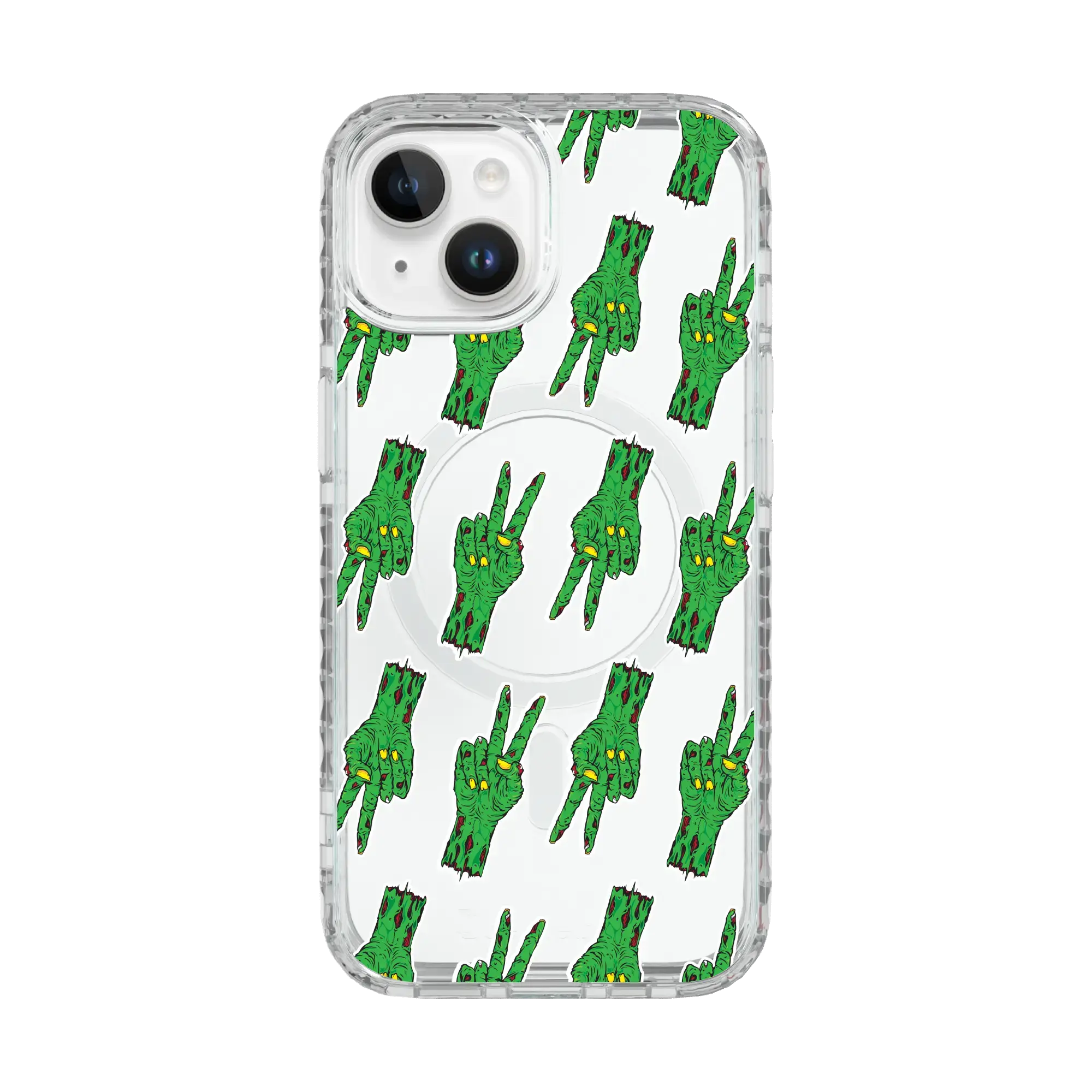 Zombie Peace Pattern | Halloween Series | Custom MagSafe Case Design for Apple iPhone 15 Series
