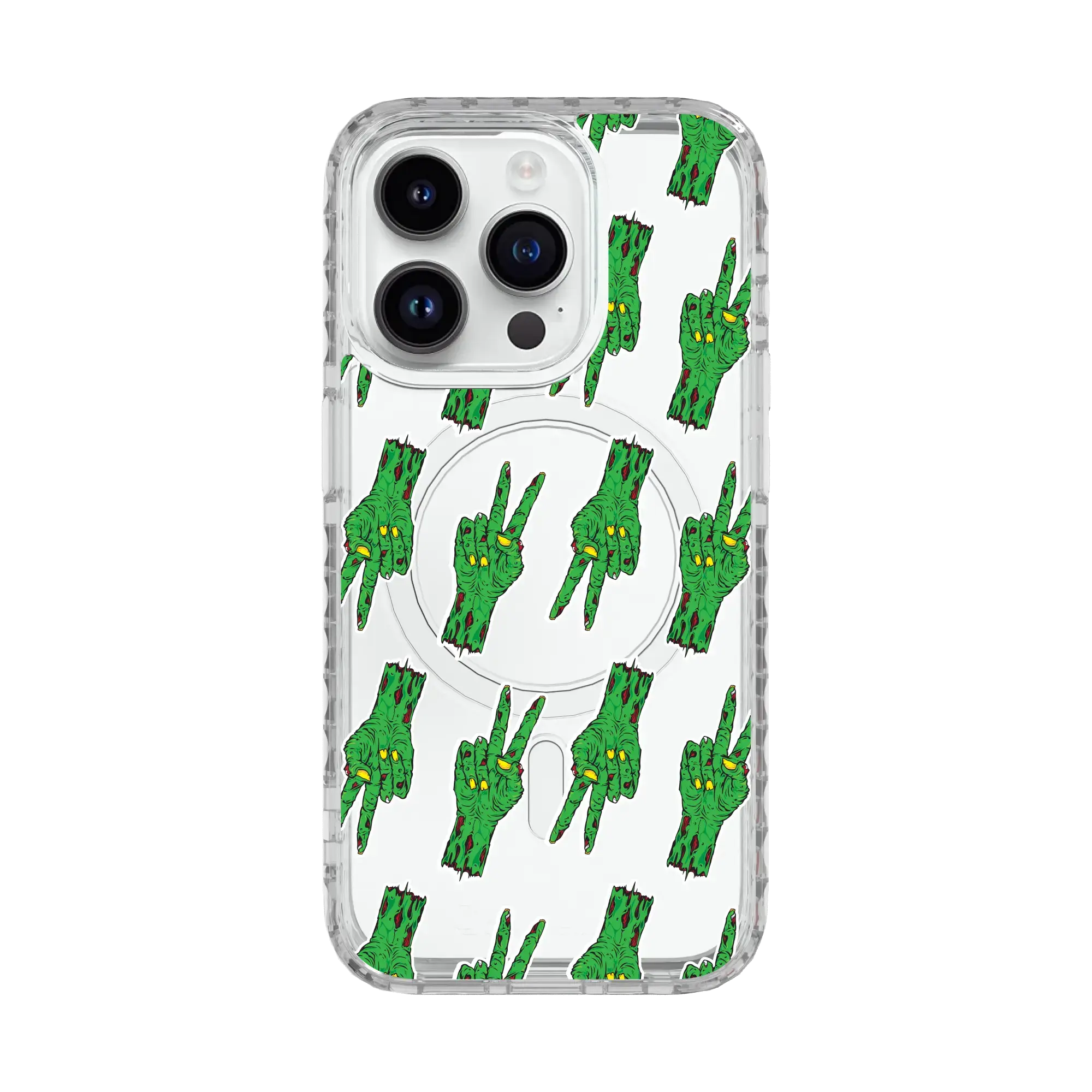 Zombie Peace Pattern | Halloween Series | Custom MagSafe Case Design for Apple iPhone 15 Series
