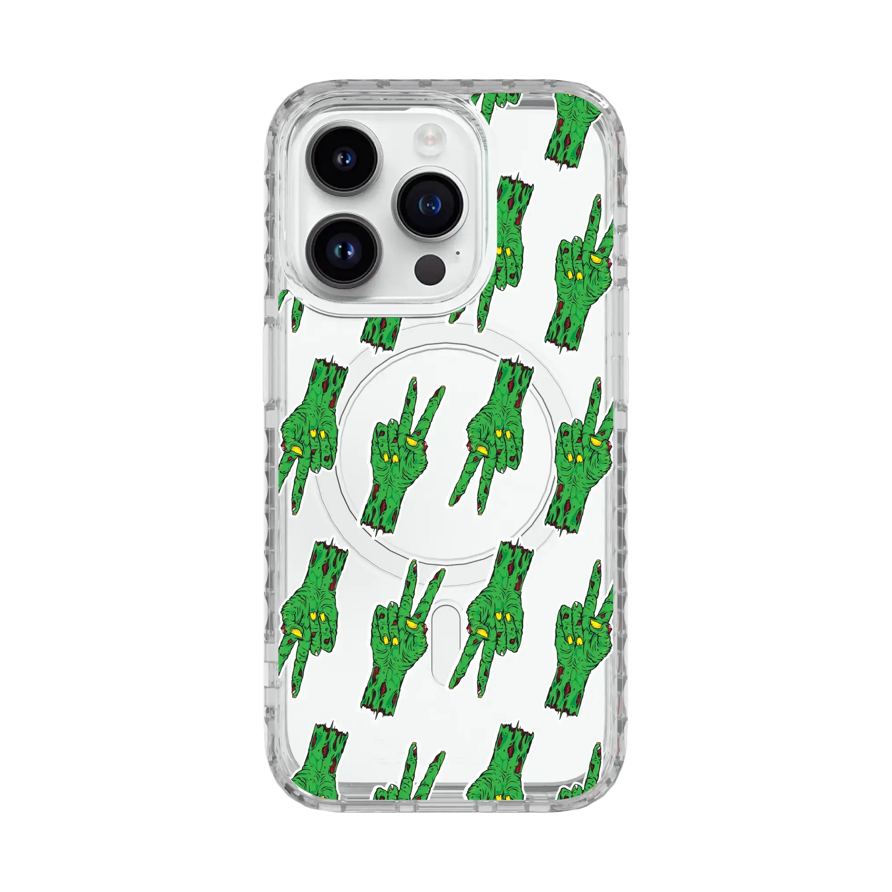 Zombie Peace Pattern | Halloween Series | Custom MagSafe Case Design for Apple iPhone 15 Series