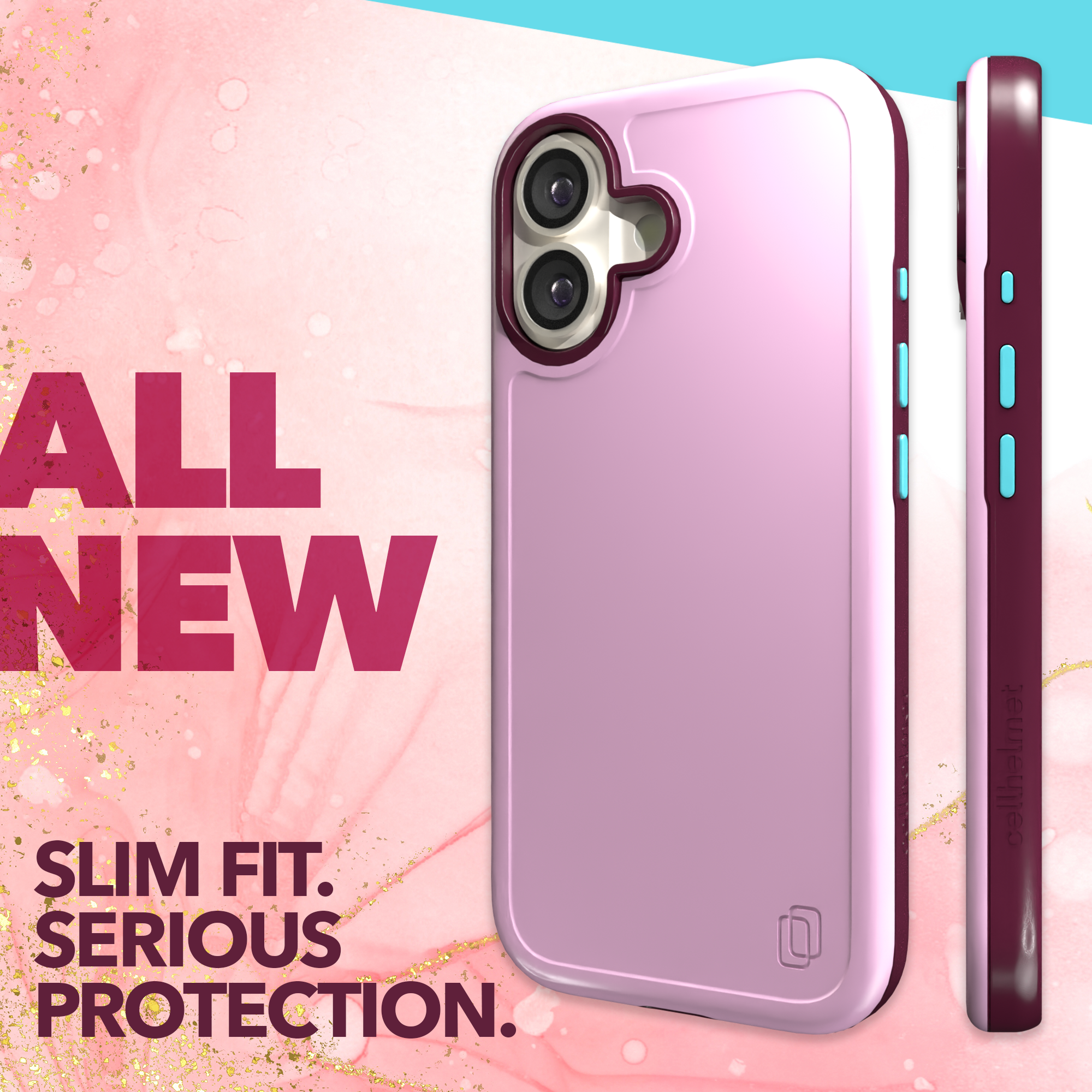 Shock-Absorbent MagSafe® Case for Apple iPhone 17 in Rose Quartz | Fortitude Series