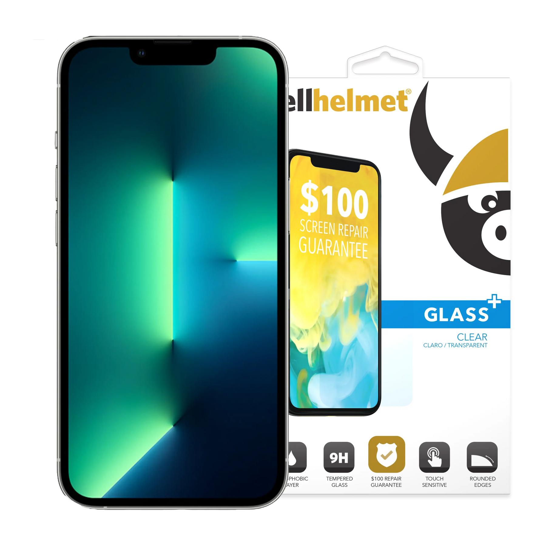 cellhelmet Tempered Glass for iPhone 13 Pro Max with Insurance