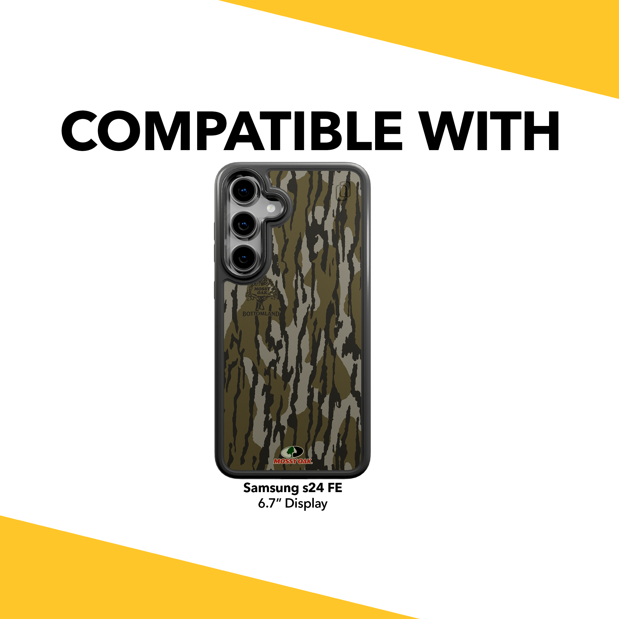 Shock-Absorbent Case for Samsung Galaxy S24 | Mossy Oak Bottomland Camo