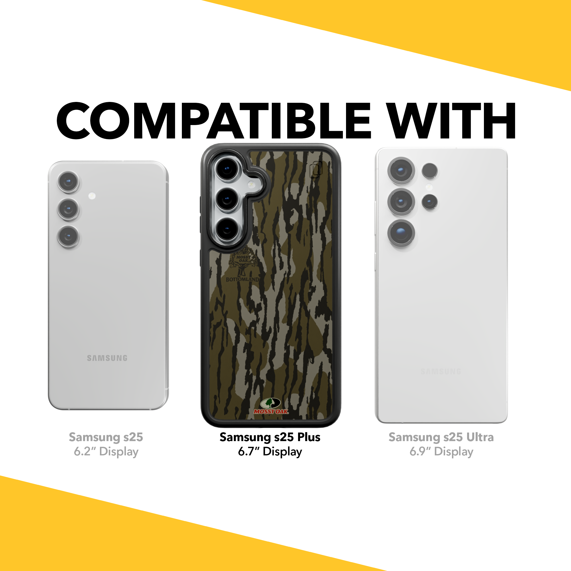 Shock-Absorbent MagSafe® Case for Samsung Galaxy S25+ | Mossy Oak Bottomland Camo
