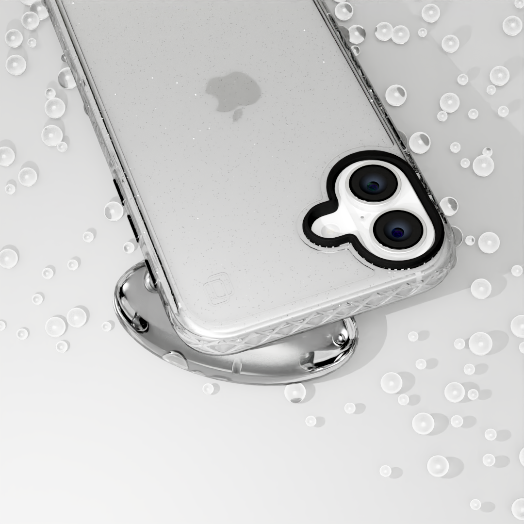 Slim TPU Glitter Case for Apple iPhone 16 | Crystal Clear Sparkle | Altitude Series