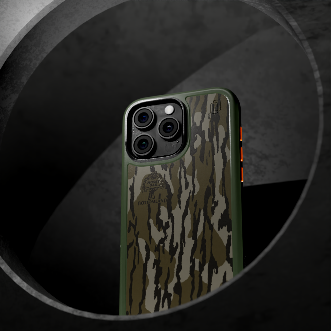 Shock-Absorbent MagSafe® Case for Apple iPhone 16 Pro Max | Mossy Oak Bottomland Camo