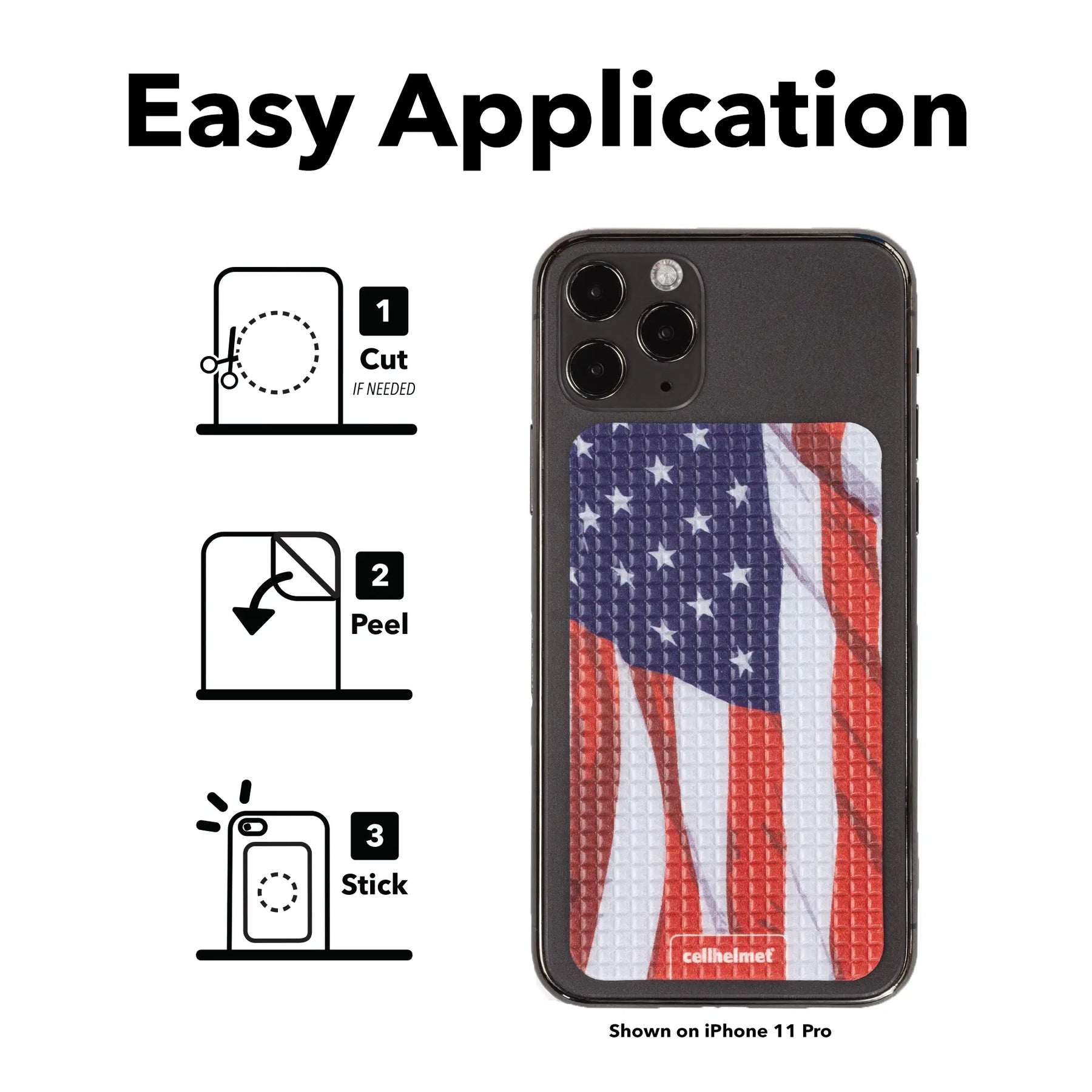 tackbacks American Flag Phone Standard - - - cellhelmet