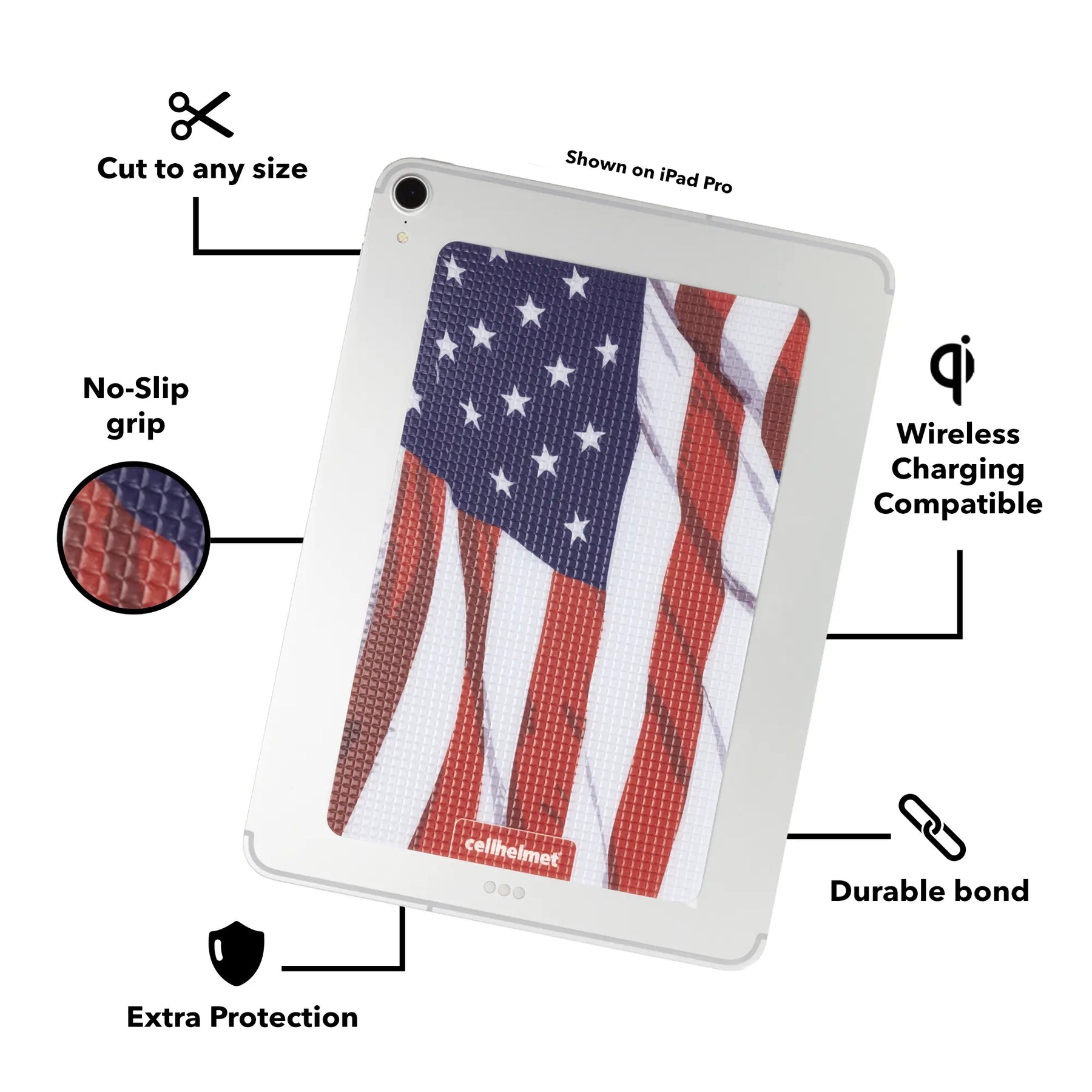 tackbacks American Flag Tablet - - - cellhelmet