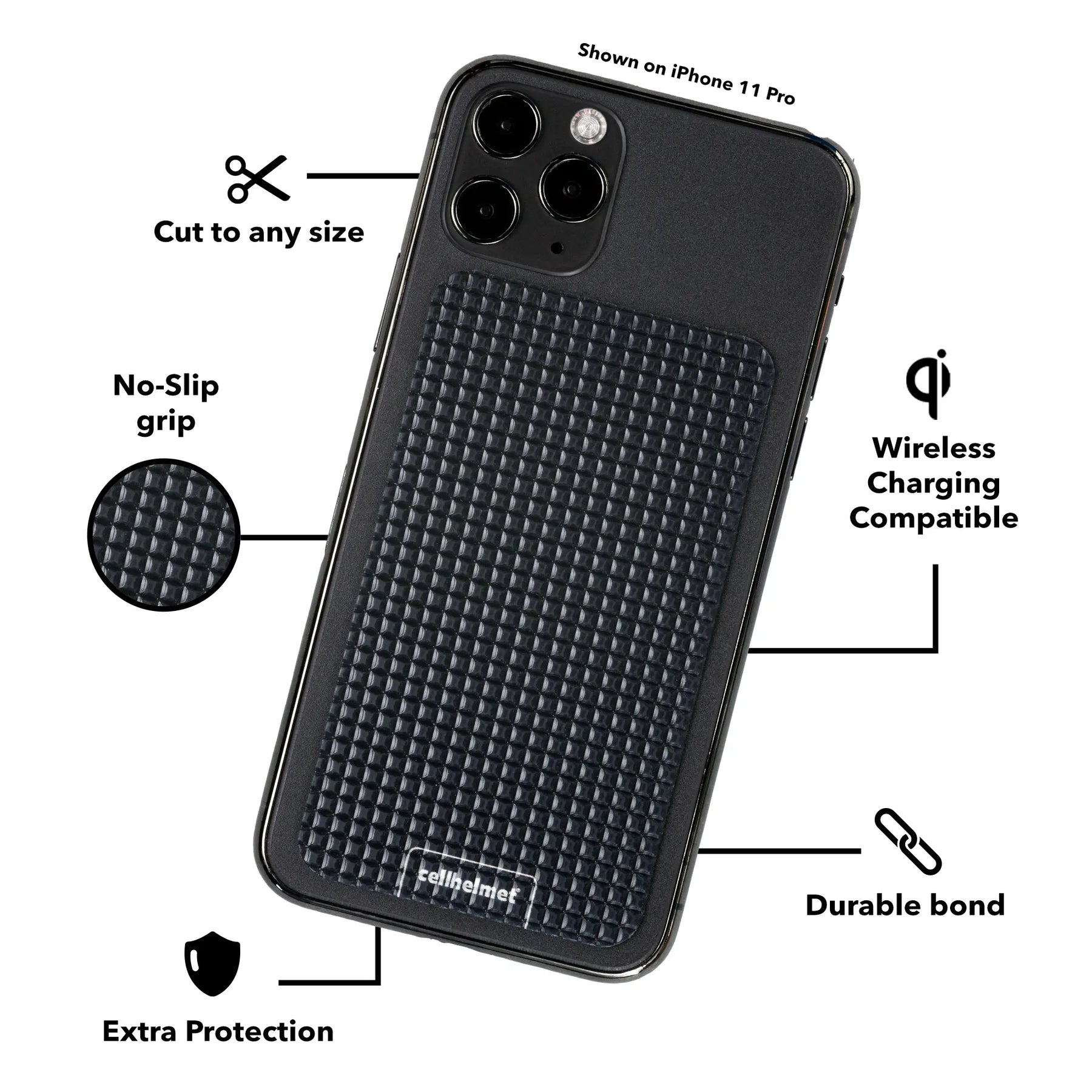 tackbacks Black Phone Standard - - - cellhelmet