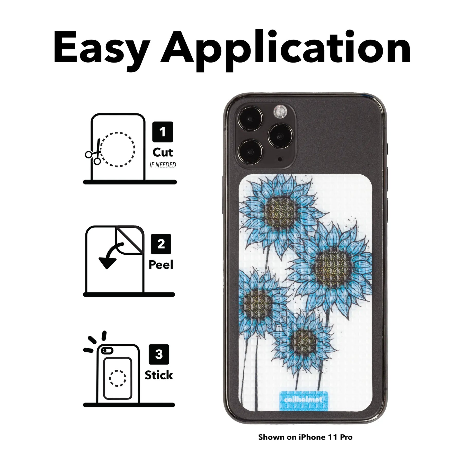 tackbacks Blue Sunflower Phone Standard - - - cellhelmet