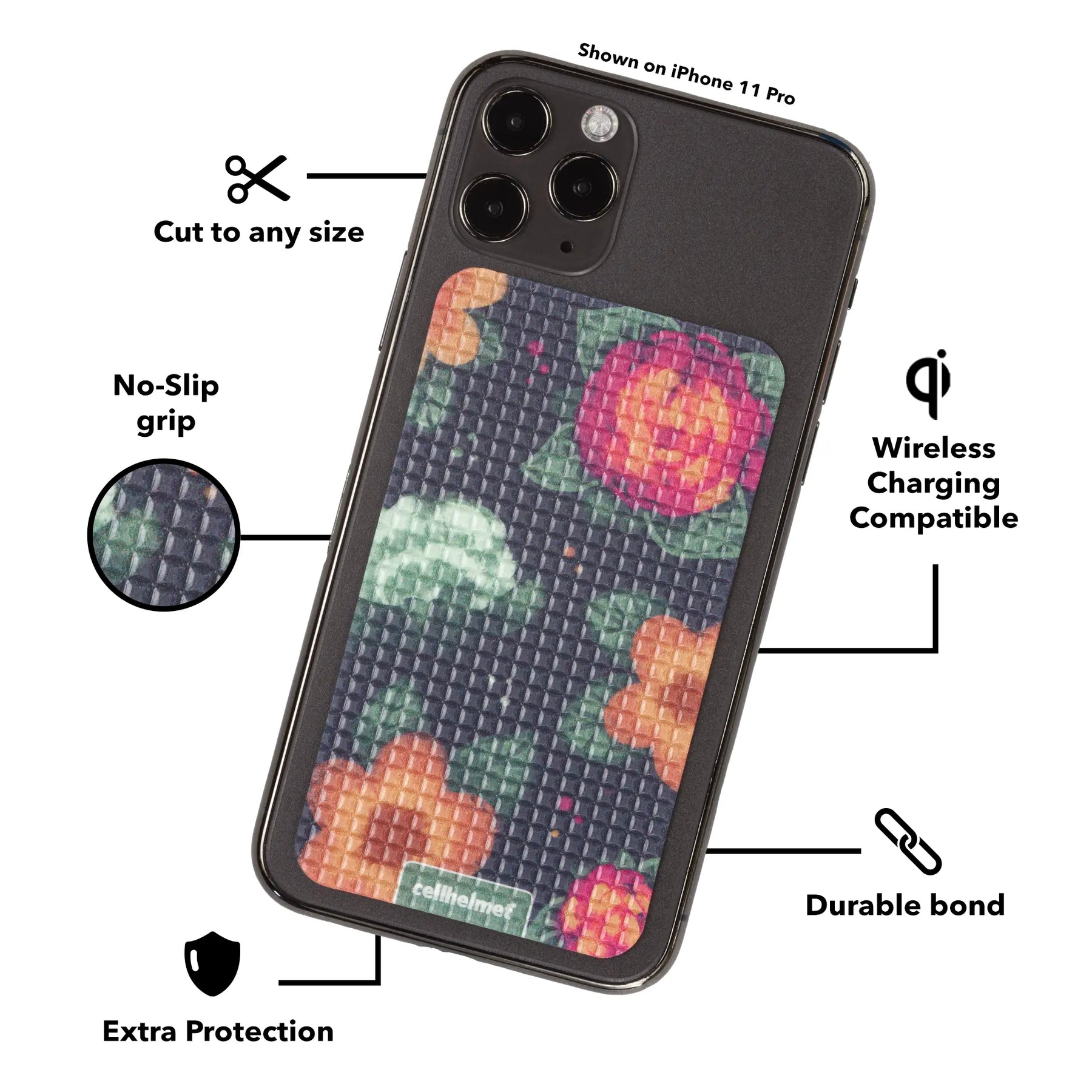 tackbacks Painted Floral Phone Standard - - - cellhelmet