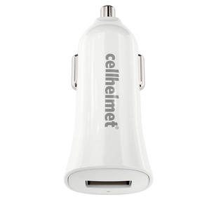 2.4A Car Charger - Single Port - White - Charger -  - cellhelmet