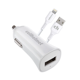 2.4A Car Charger + 3' Round Lightning Cable to Type A - Charger -  - cellhelmet