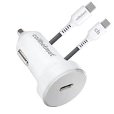 25W PD Car Plug + 3' Round Type C to C Cable - Charger -  - cellhelmet