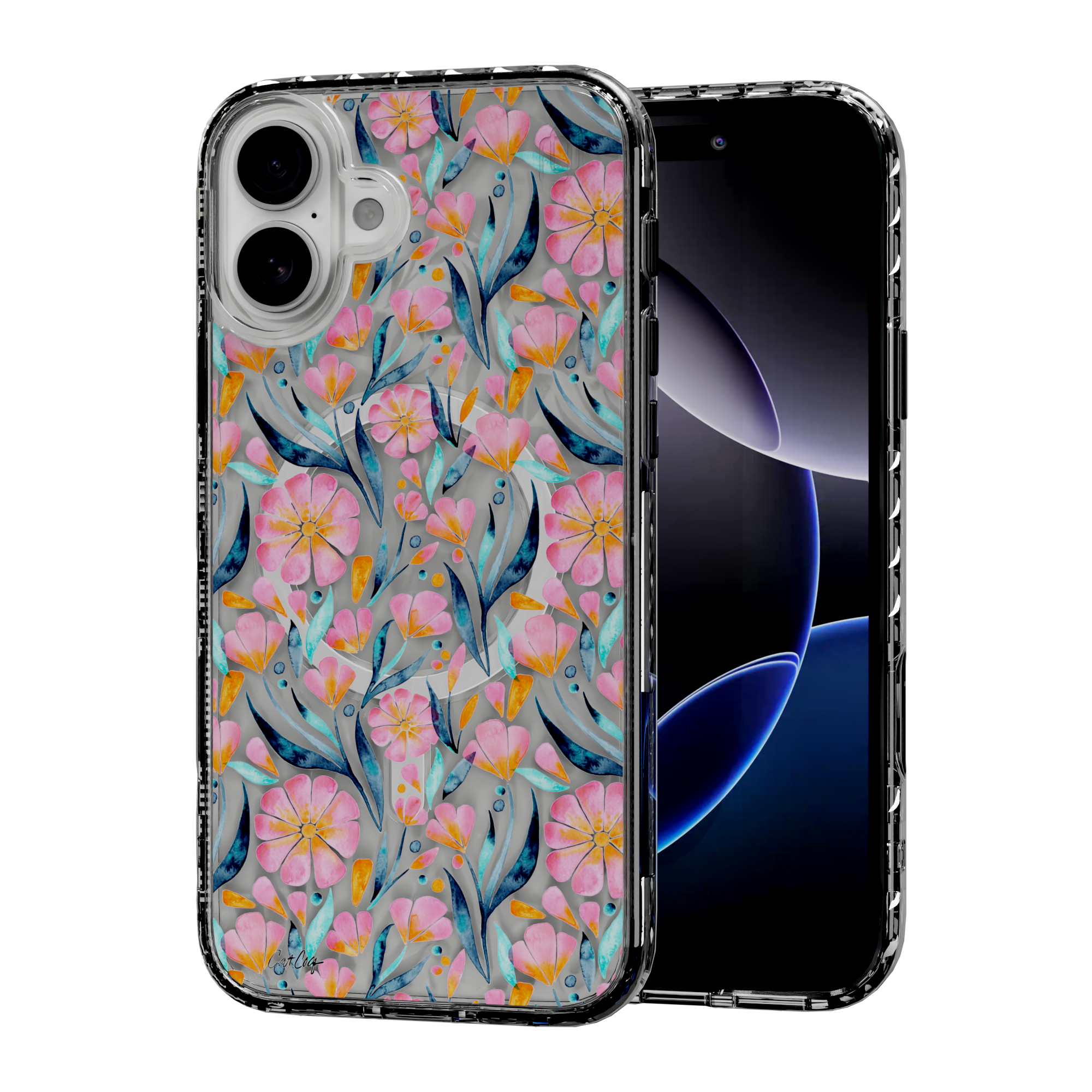 Sweet Florals by CatCoq | iPhone 16 Series |  MagSafe® Case iPhone 16 Plus / Crystal Clear