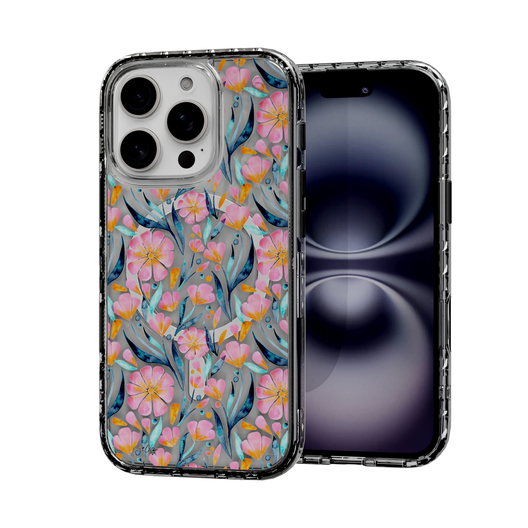 Sweet Florals by CatCoq | iPhone 16 Series |  MagSafe® Case iPhone 16 Pro / Crystal Clear