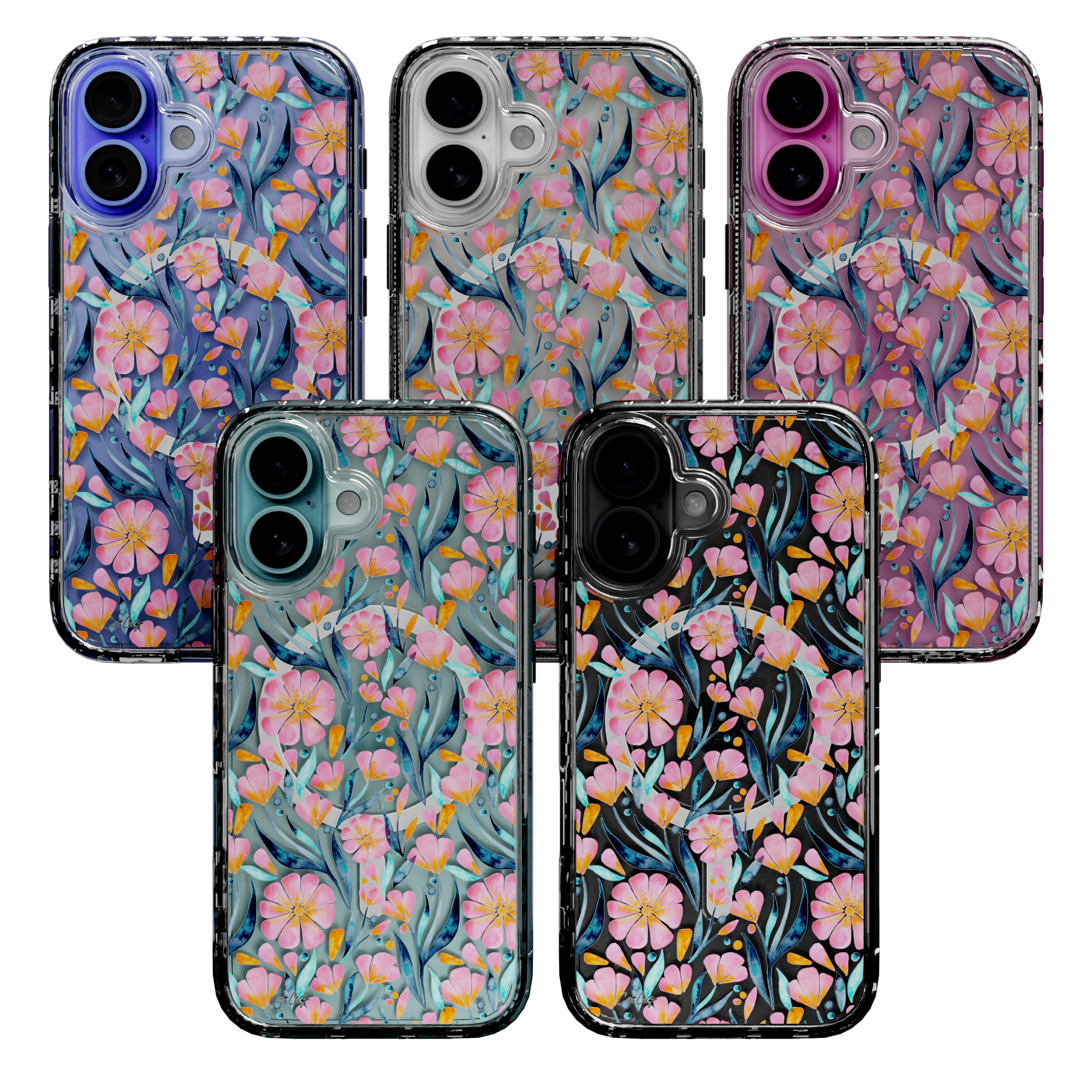 Sweet Florals by CatCoq | iPhone 16 Series |  MagSafe® Case iPhone 16 Pro Max / Crystal Clear