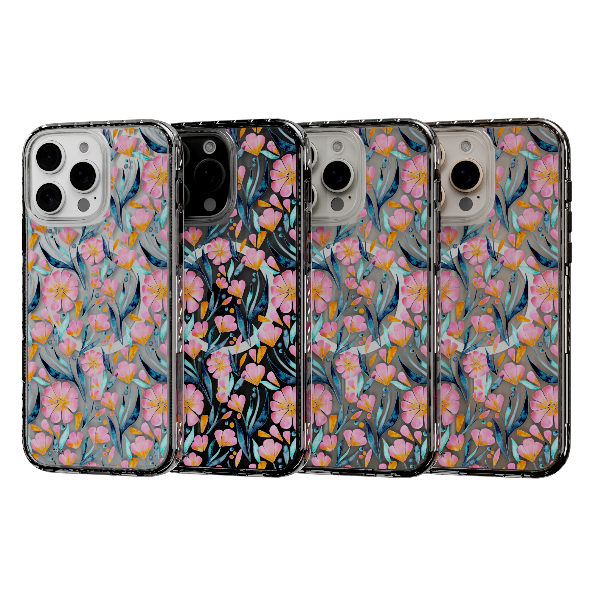 Sweet Florals by CatCoq | iPhone 16 Series |  MagSafe® Case iPhone 16 Pro Max / Crystal Clear
