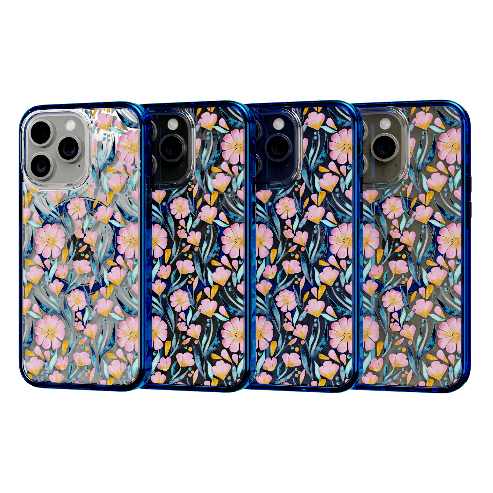 Sweet Florals by CatCoq | iPhone 15 Series |  MagSafe® Case iPhone 15 Pro Max / Bermuda Blue