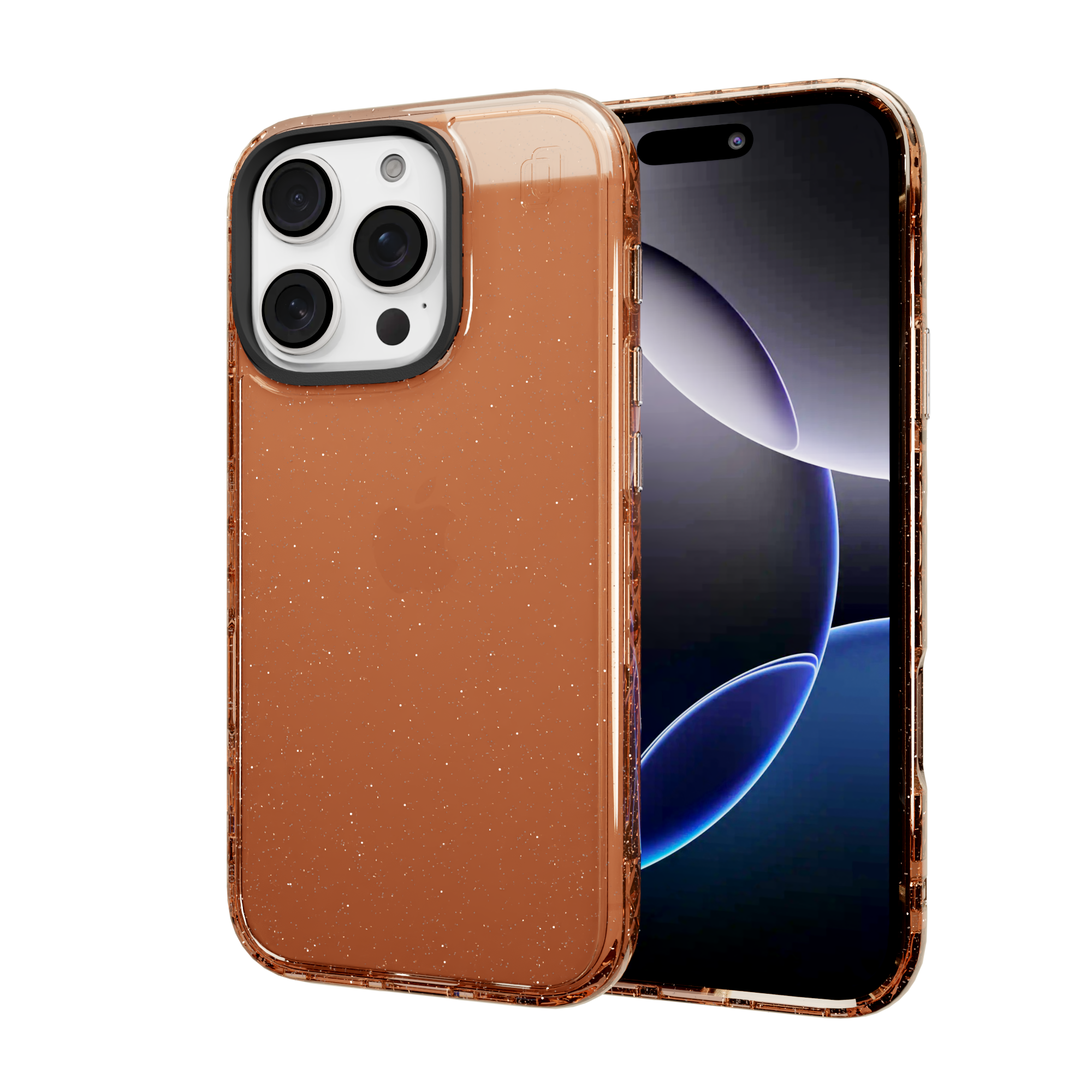 Slim TPU Glitter Case for Apple iPhone 16 Pro | Peach Fuzz Sparkle | Altitude Series