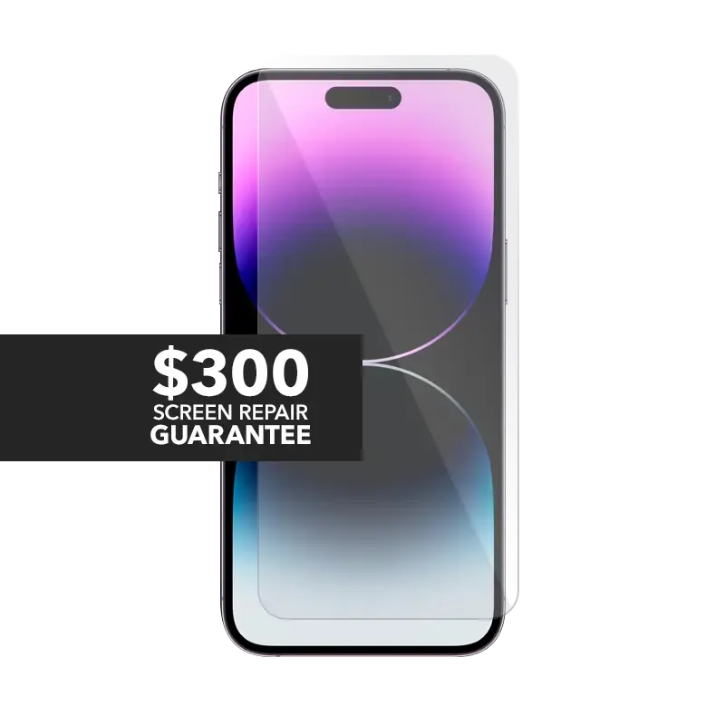 Apple iPhone 15 Plus Tempered Glass with $300 Screen Repair Guarantee