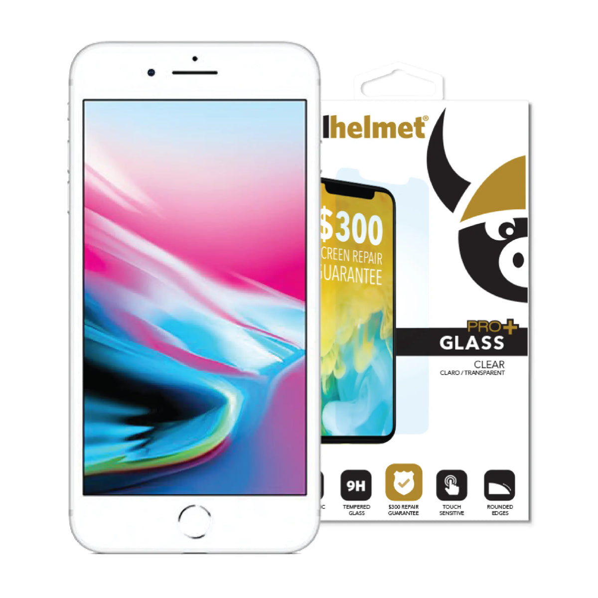 cellhelmet Tempered Glass Screen Protector for iPhone 8 Plus with Insurance