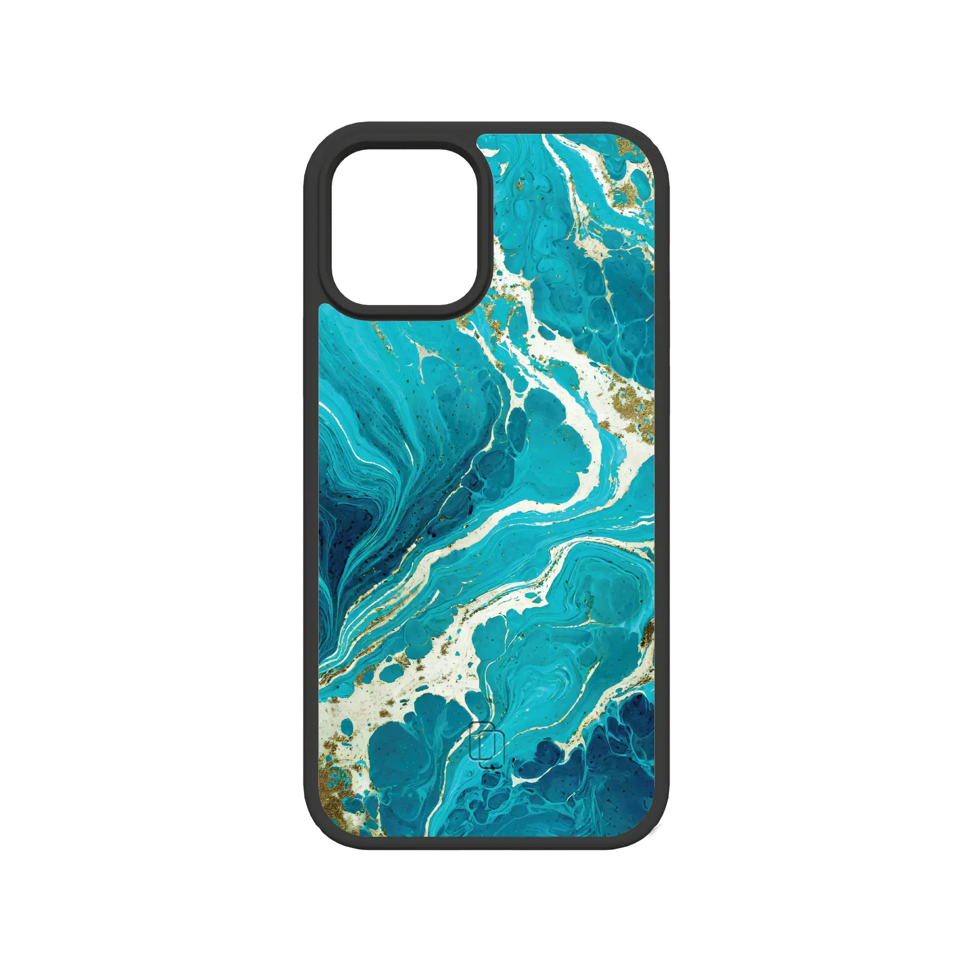 Apple-iPhone-12-12-Pro-Crystal-Clear Aqua Stone | Protective MagSafe Case | Marble Stone Series for Apple iPhone 12 Series cellhelmet cellhelmet